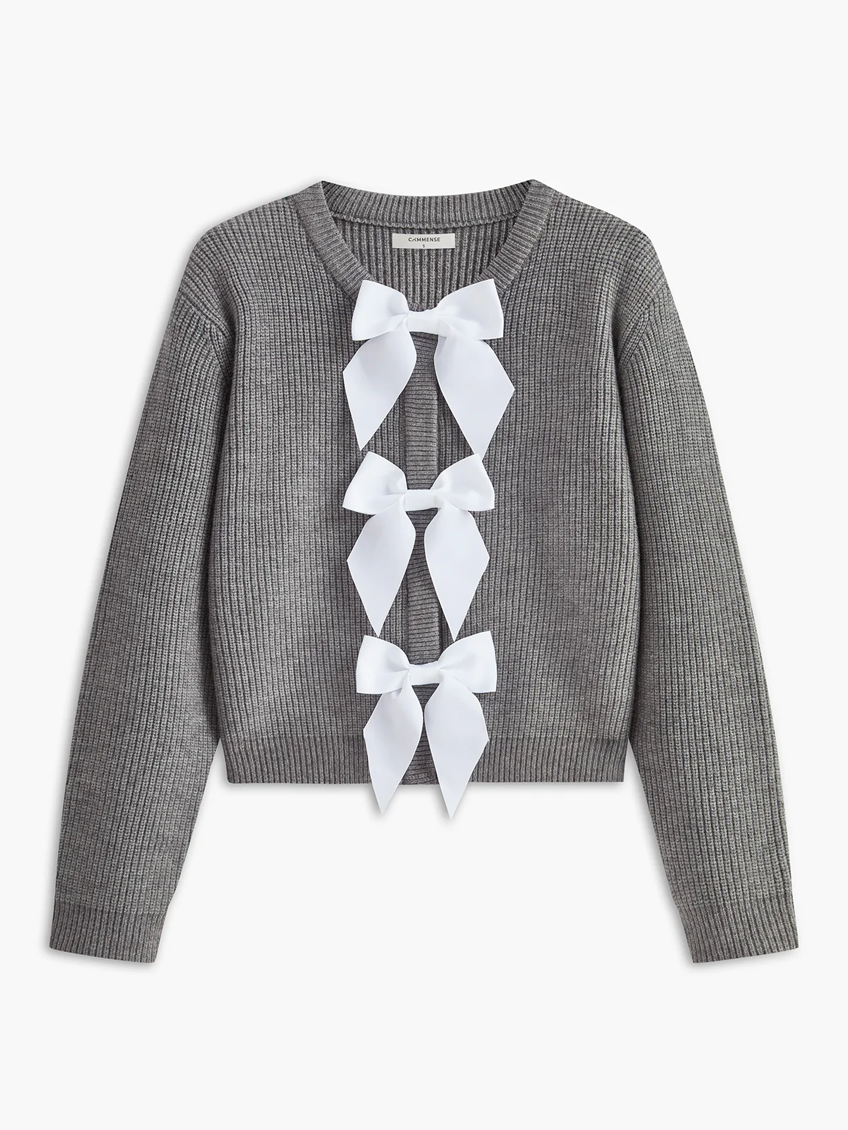 Bow Ribbed Warm Sweater - Image 10