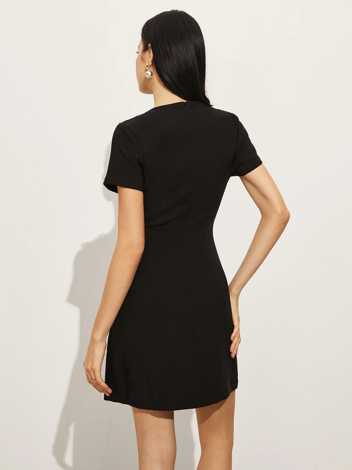 Bow Side Split Short Dress - Image 3