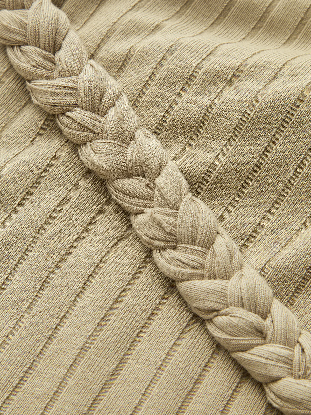 Braided Bodycon Asymmetrical Dress - Image 4