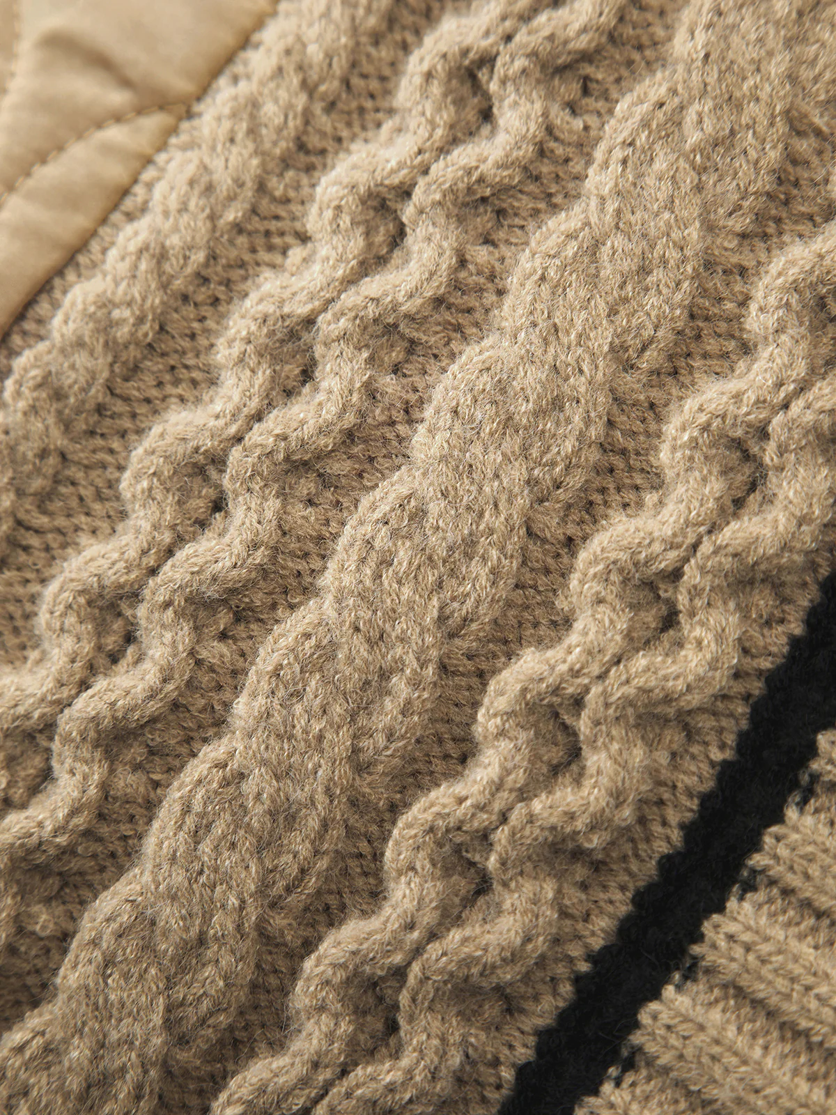 Braided Quilted Oversized Cardigan Coat - Image 9