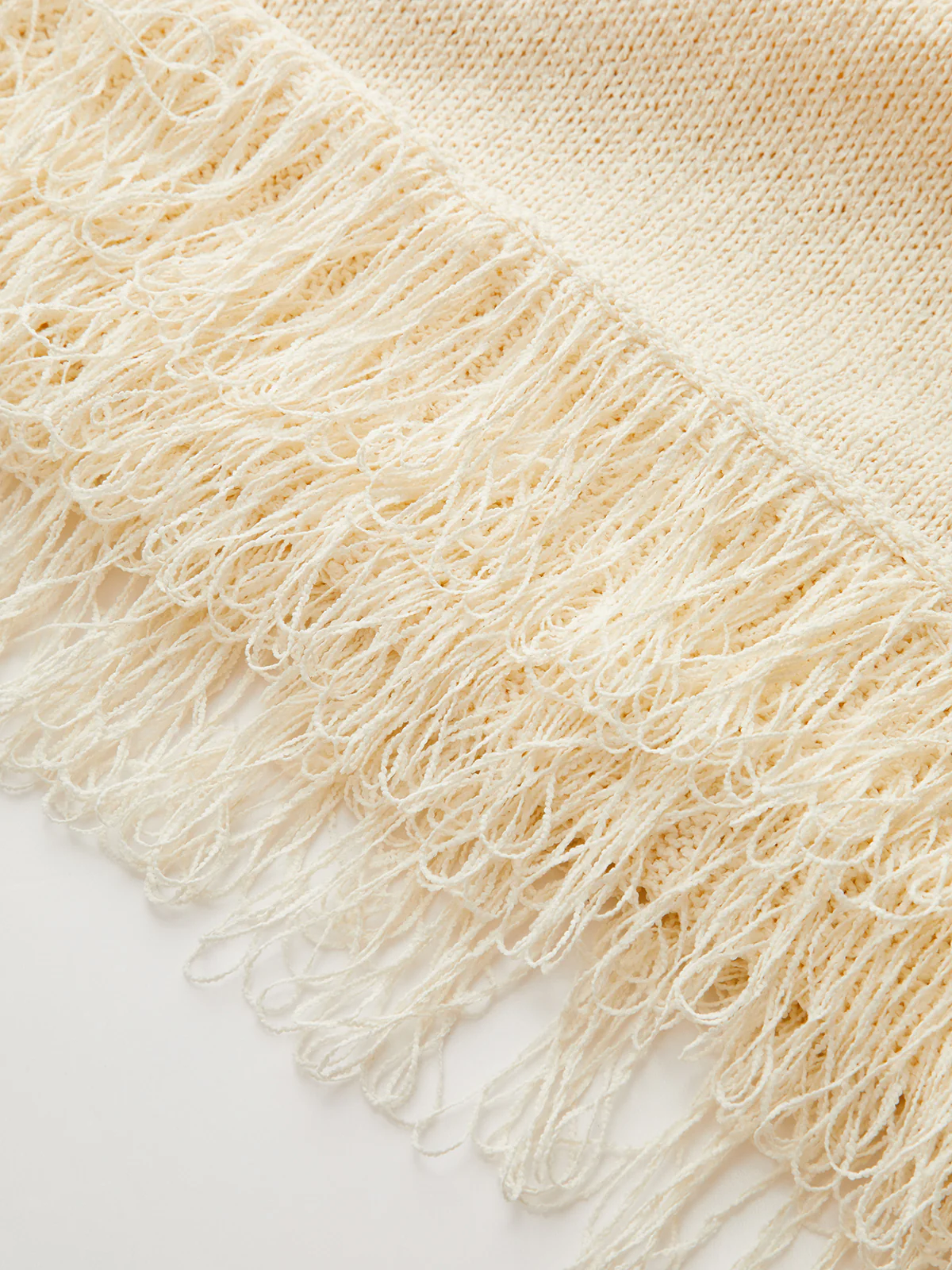 Braided Rope Strap Fringe Hem Sweater Dress - Image 3