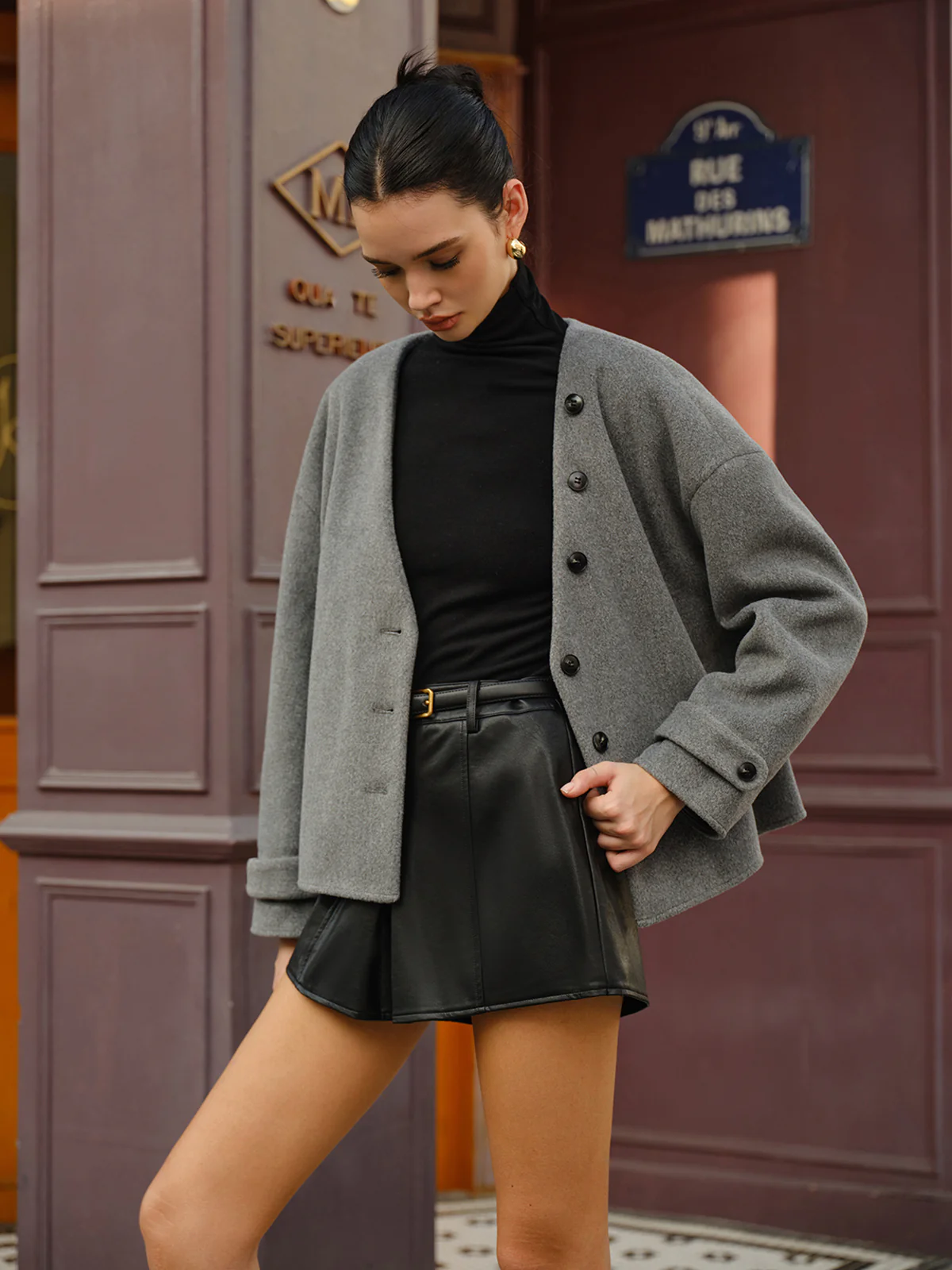 Breasted Wool Coat With Matching Tassel Scarf - Image 4