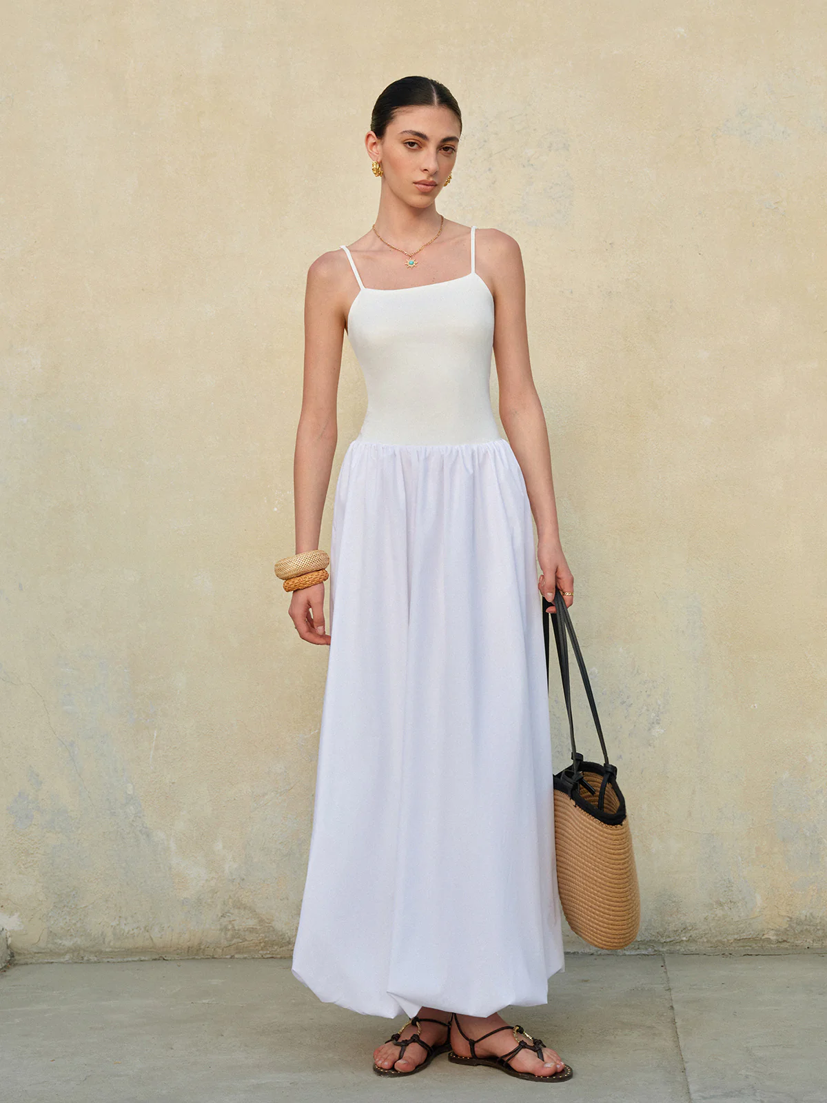 Bubble Hem Spaghetti Strap Dress - Image 4