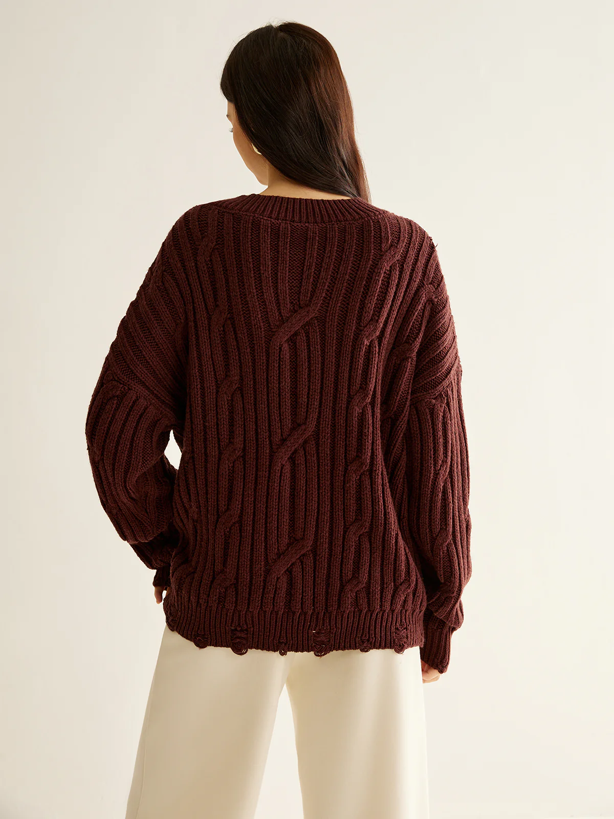 Buckle Belted Beaded Knit Top - Image 6