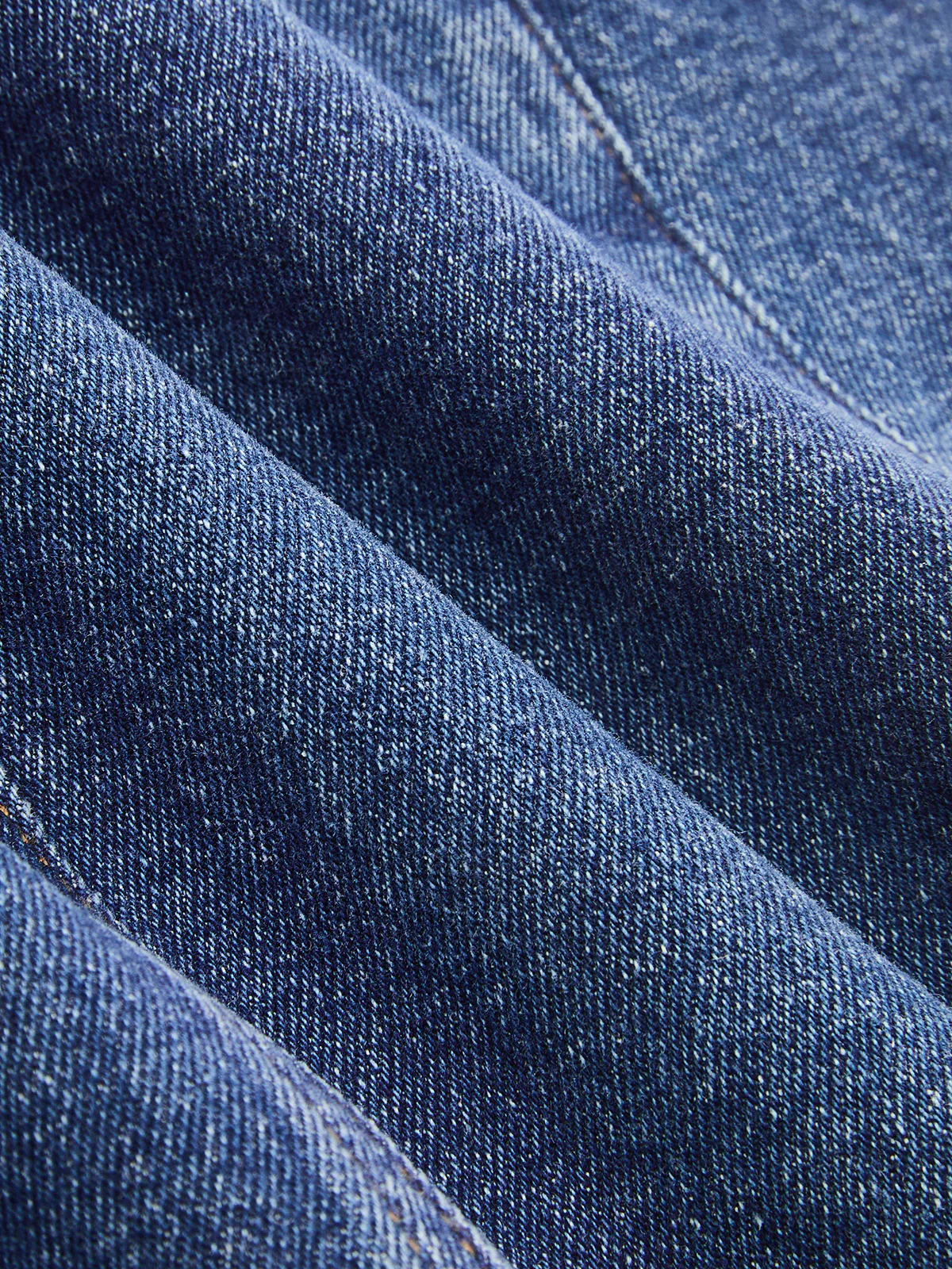Buckle Detail Asymmetrical Denim Mini Skirt - Image 3
