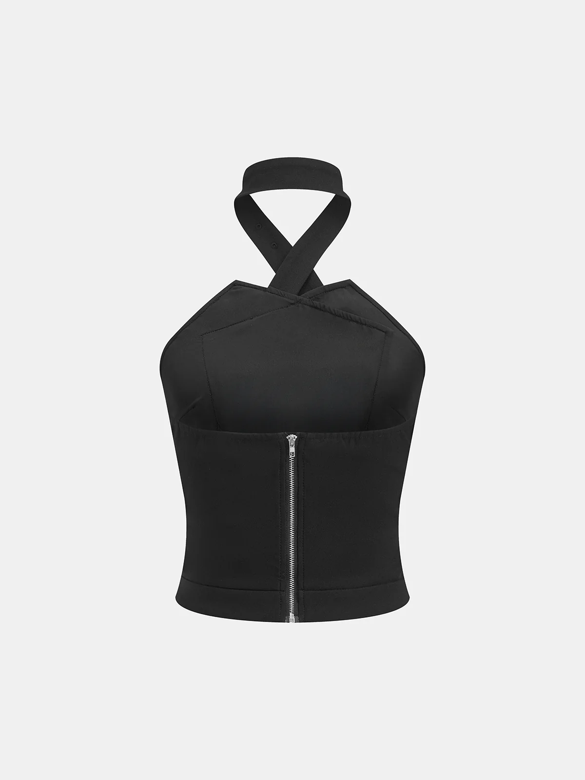 Buckle Detail Crisscross Halter Top - Image 2