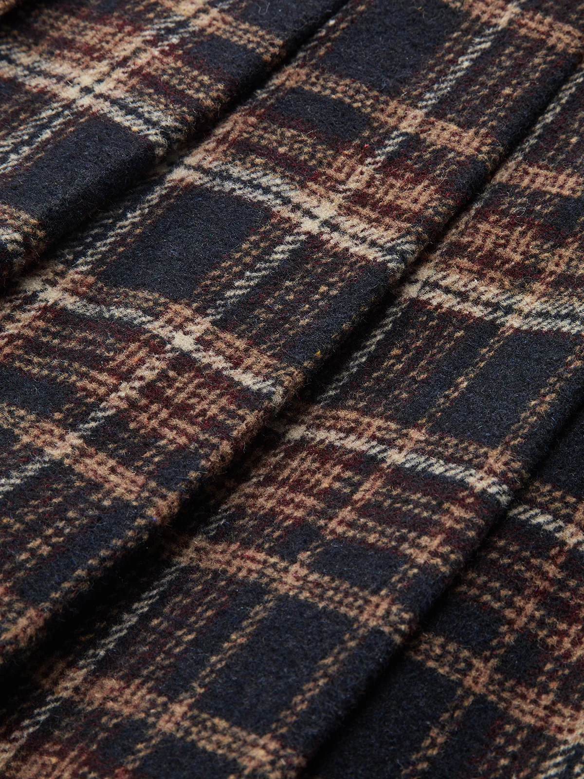 Buckle Detail Plaid Pleated Mini Skirt - Image 4