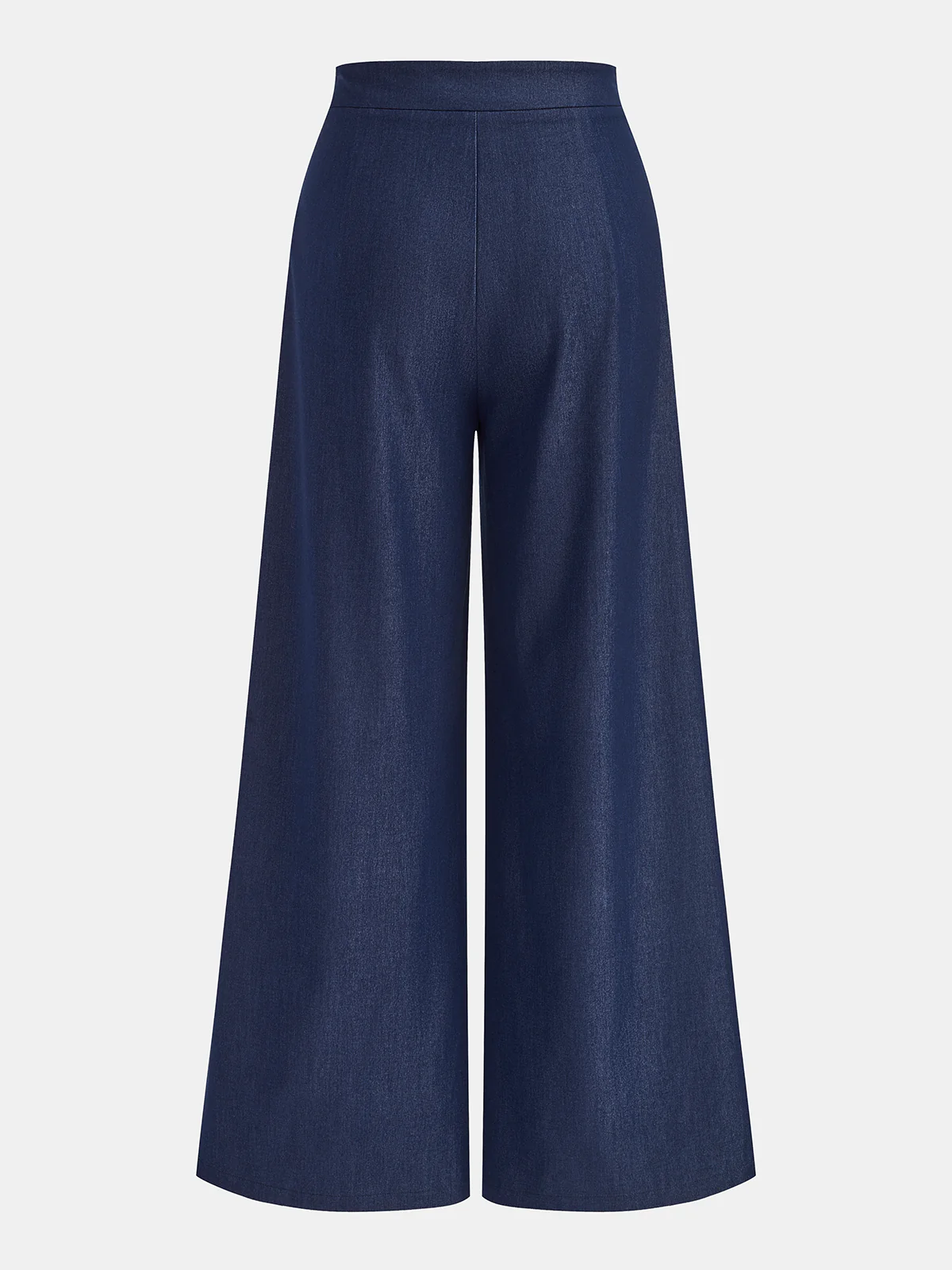 Buckle-Waist Overlap Wide Leg Pants - Image 2