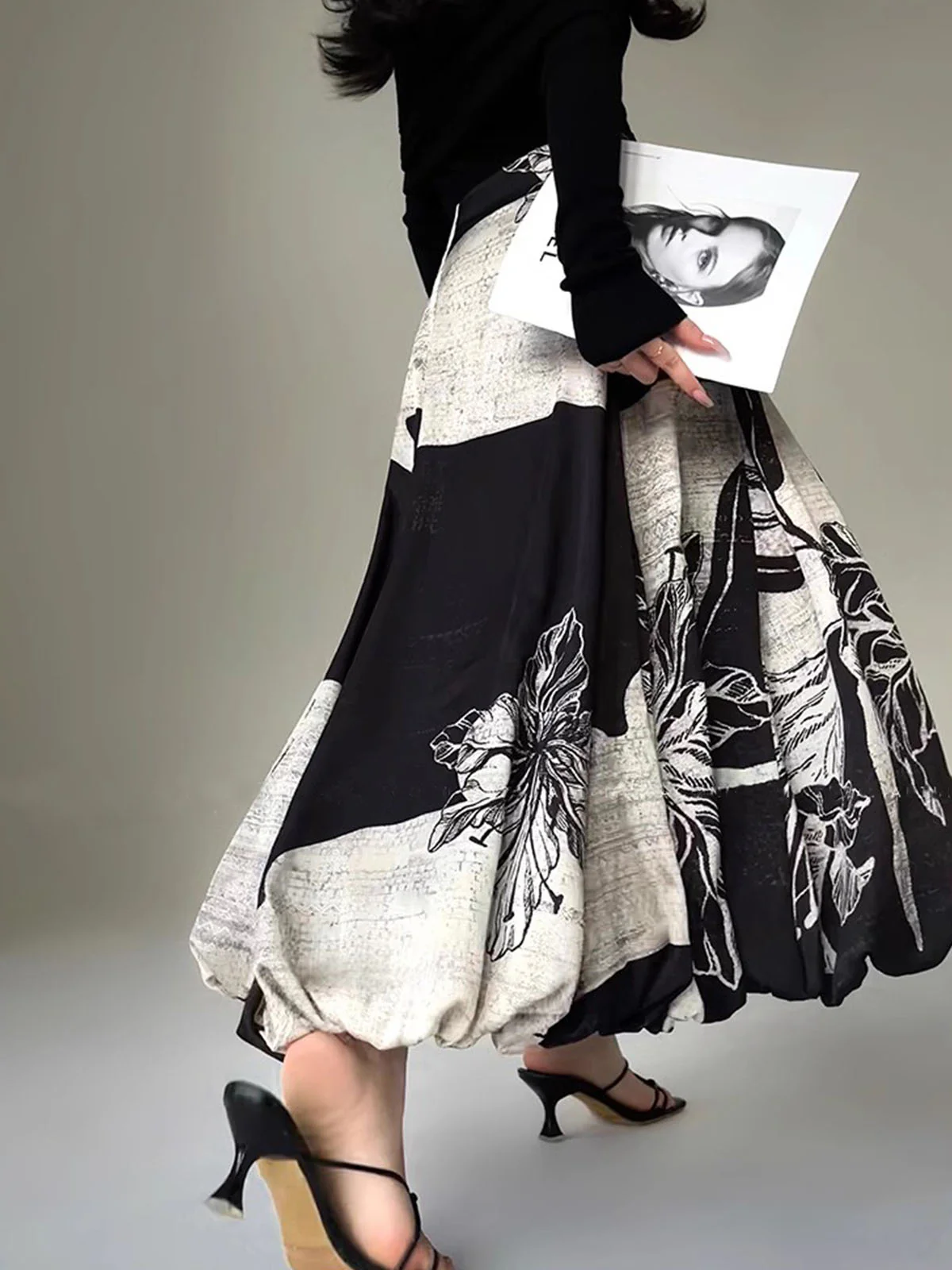 Bud Waist Side-Zipper Midi Skirt - Image 5