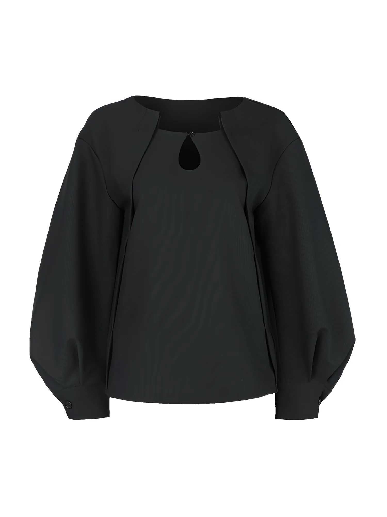 Button Cutout 2 in 1 Blouse - Image 8