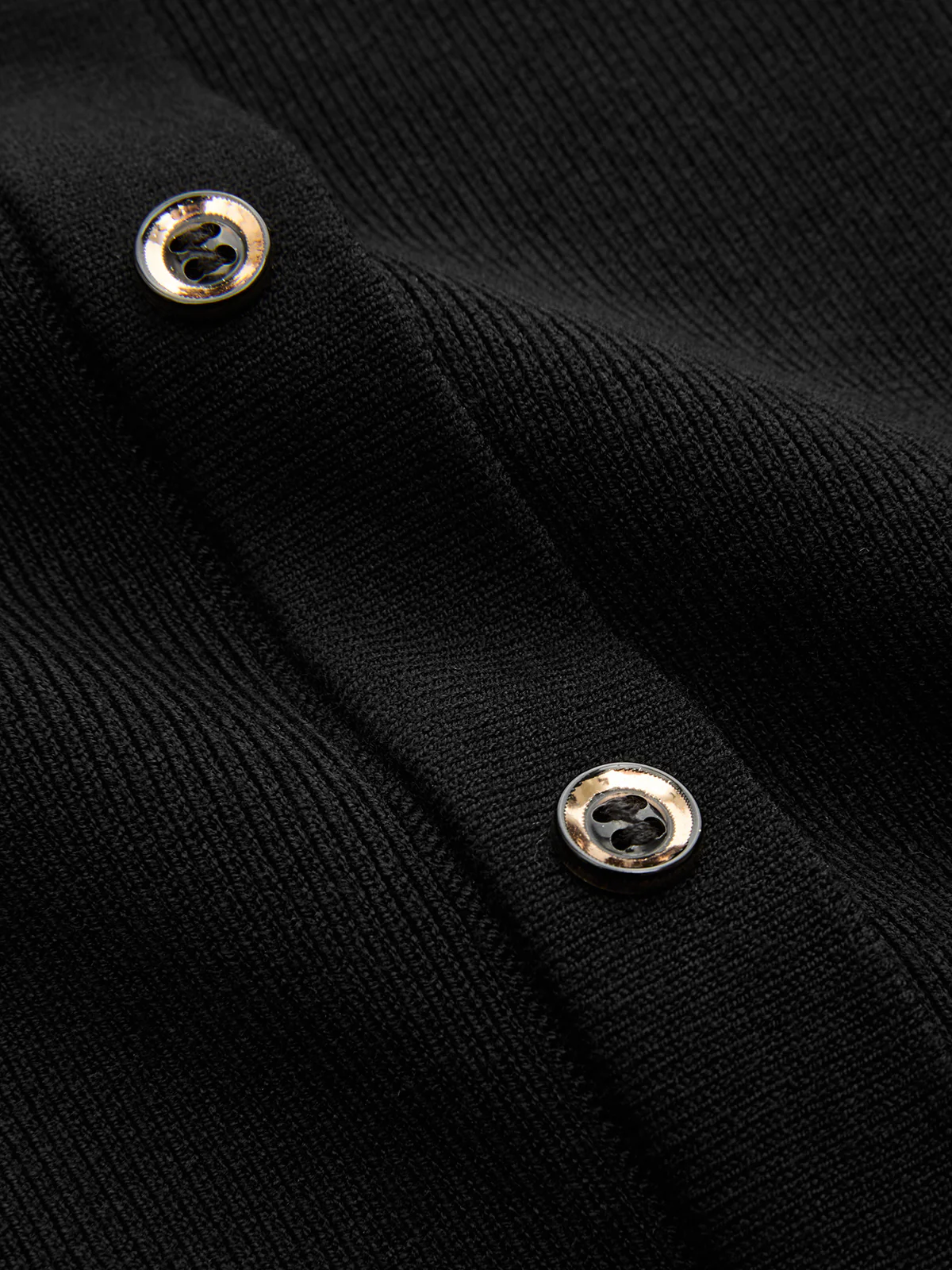 Button Detail Cap Sleeve Rib Knit Maxi Dress - Image 4