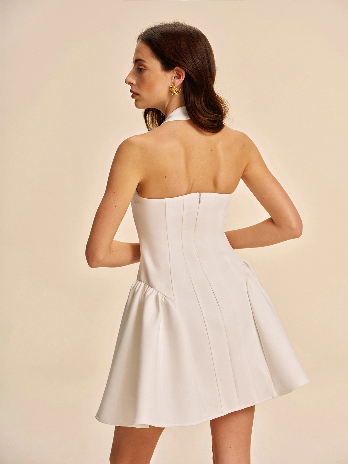 Button Detail Halter Dress - Image 7
