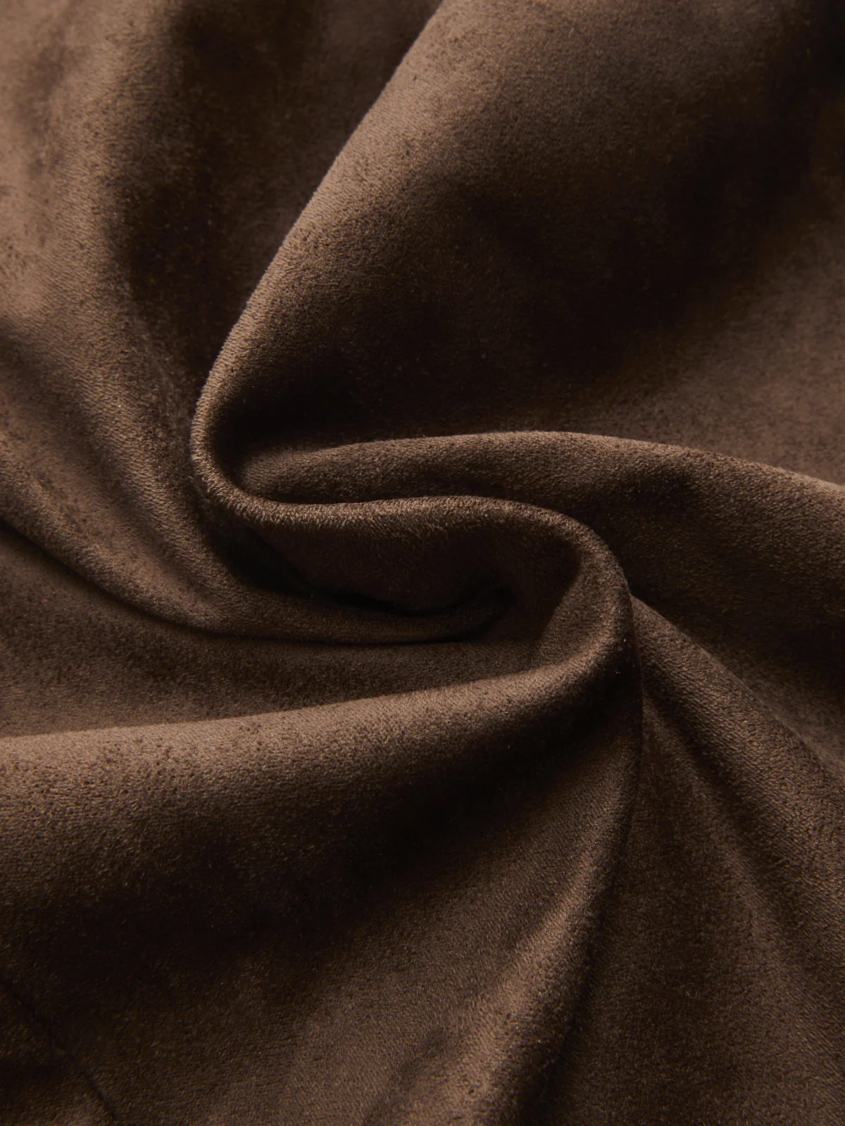 Button Detail Suede Effect Midi Skirt - Image 3