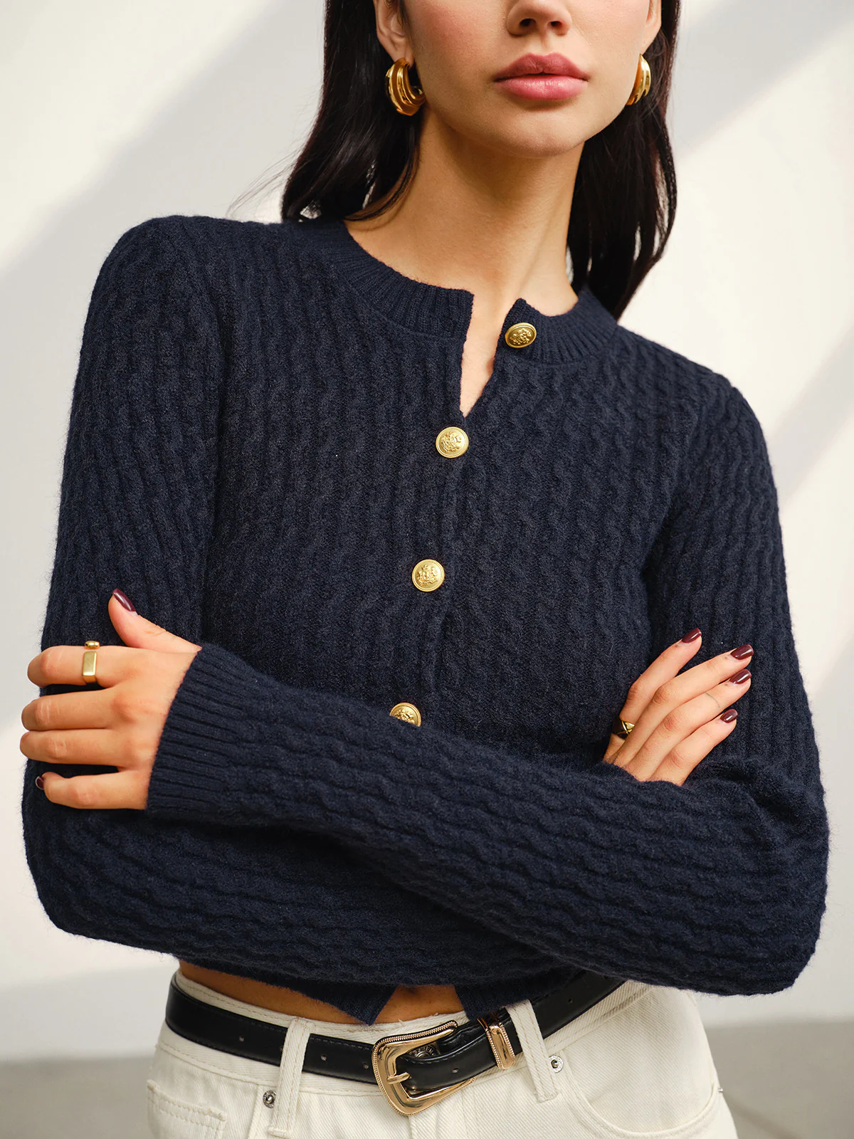 Button Down Petite Cardigan - Image 5