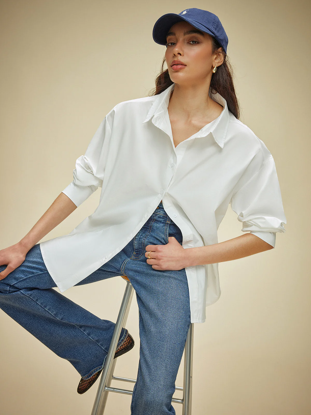 Sheer Button-Down Shirt - Image 2