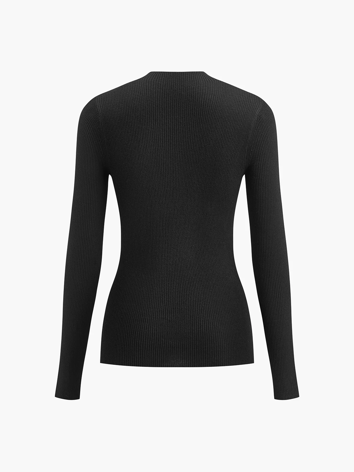 Button Down Skinny Knit Top - Image 8