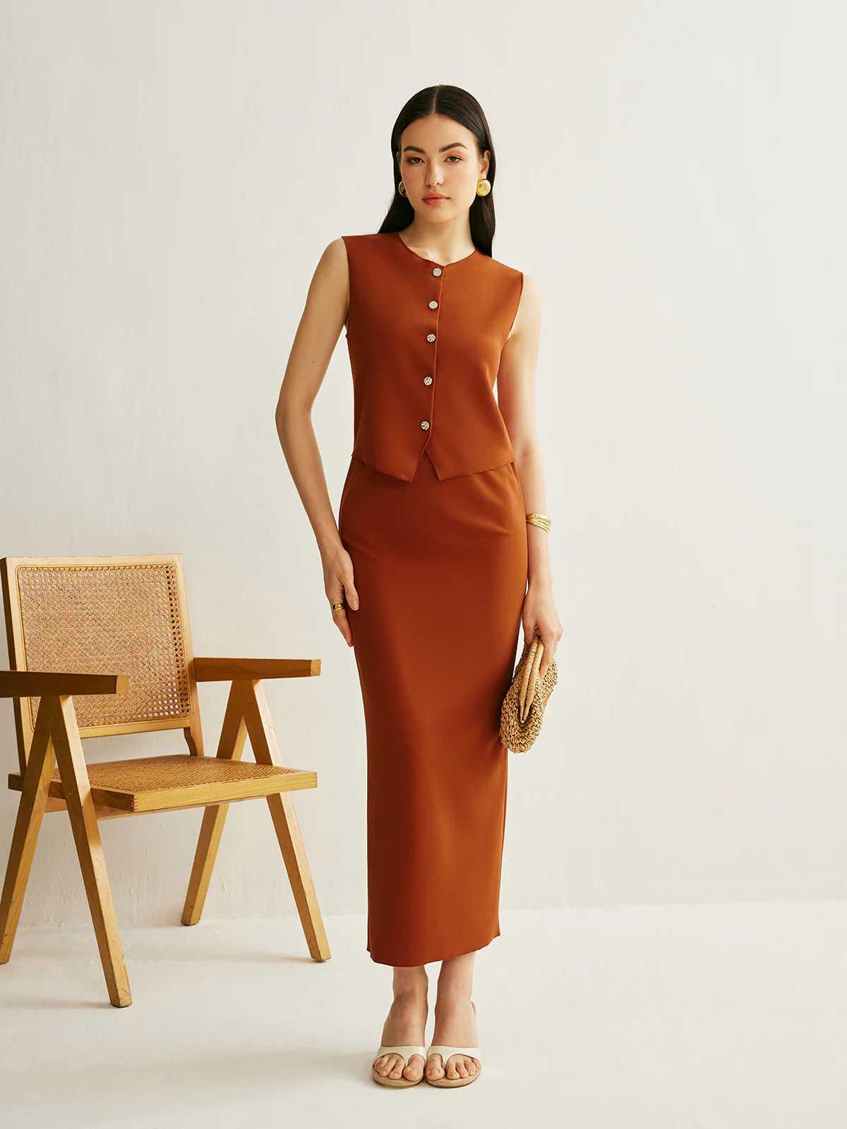 Button-Down Sleeveless Vest - Image 5