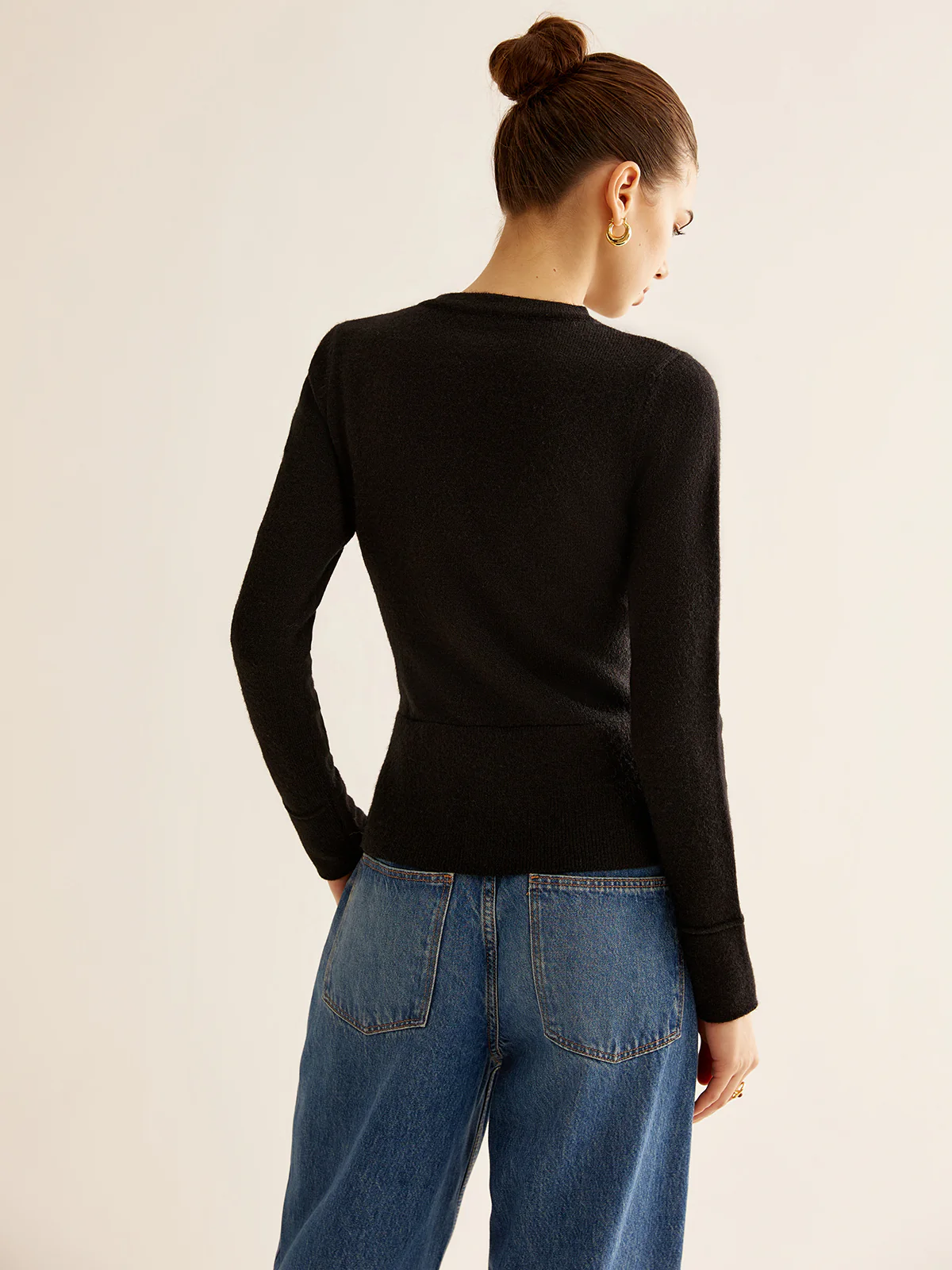 Button Down Slit Slim Cardigan - Image 6