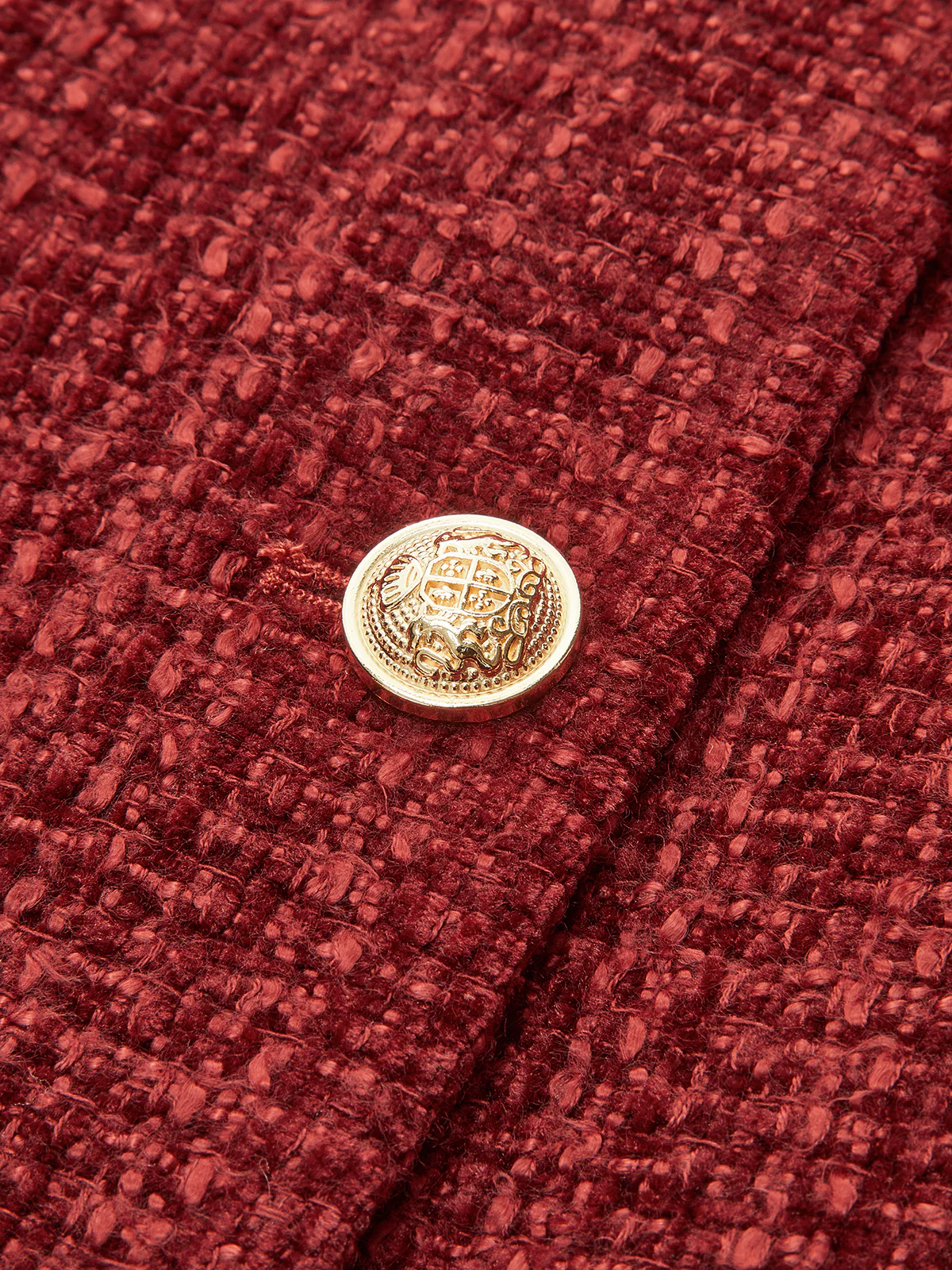Button Down Slit Tweed Blazer - Image 10