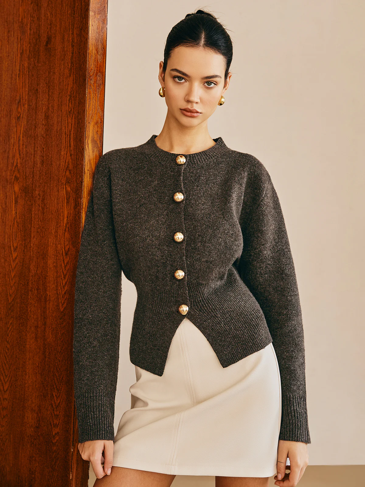 Button Down Split Sweater - Image 3