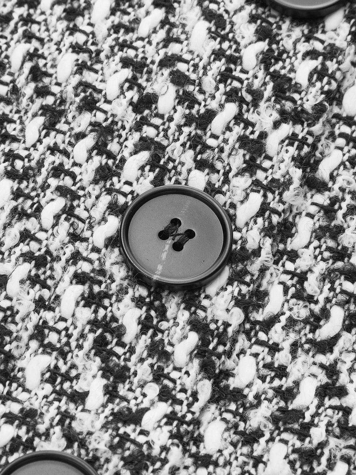 Button Down Tweed Boucle Maxi Skirt - Image 5