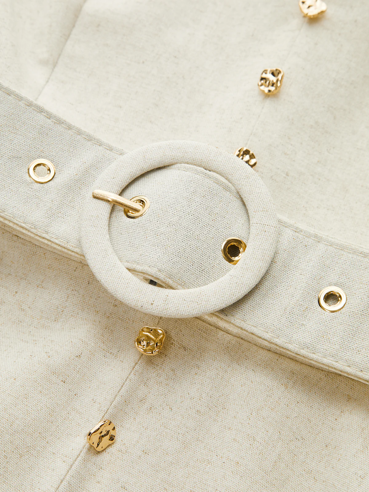 Button Front Belted Midi Dress - Image 3