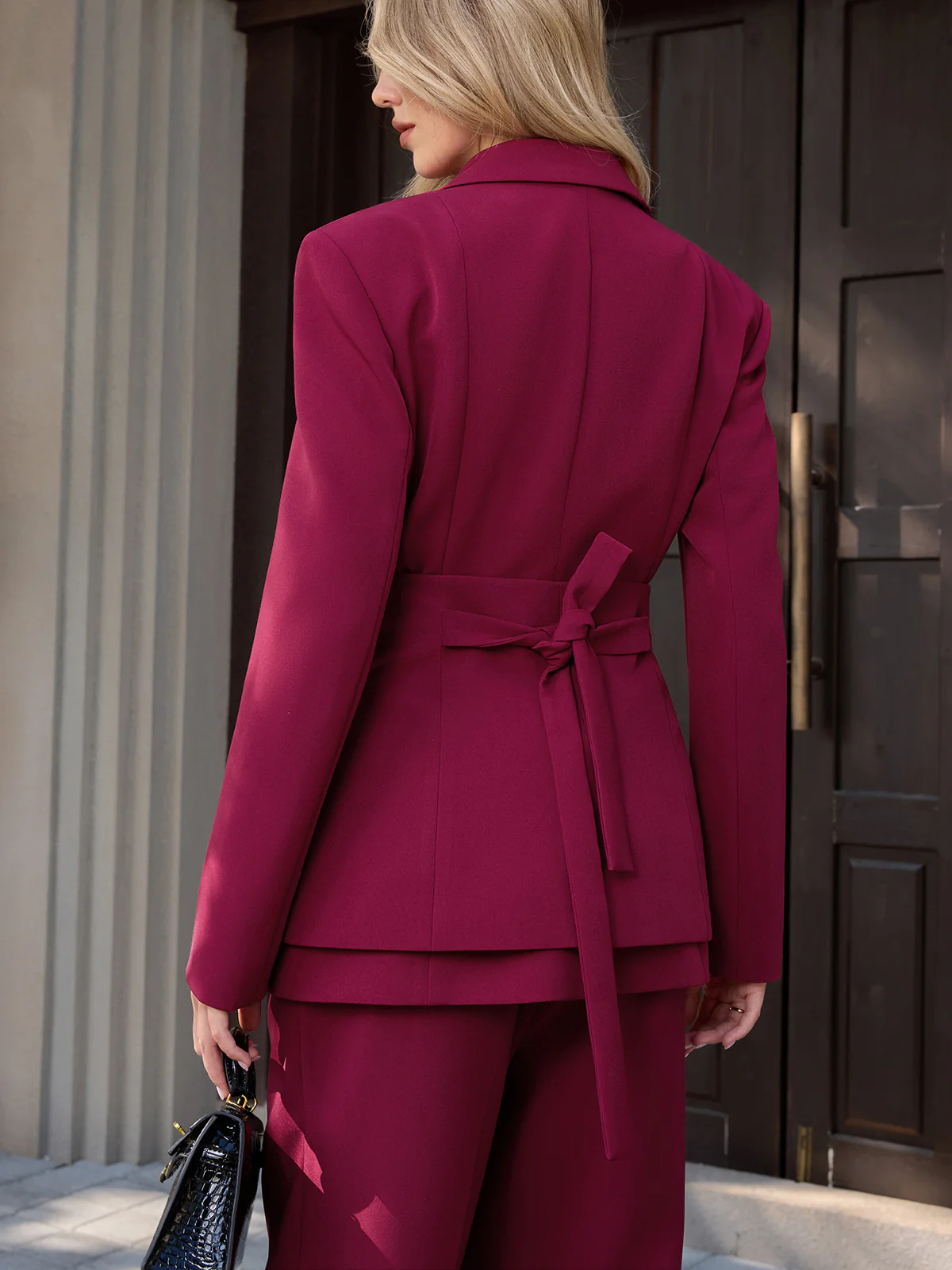 Button-Front Corset & Blazer Two-Piece Set - Image 6