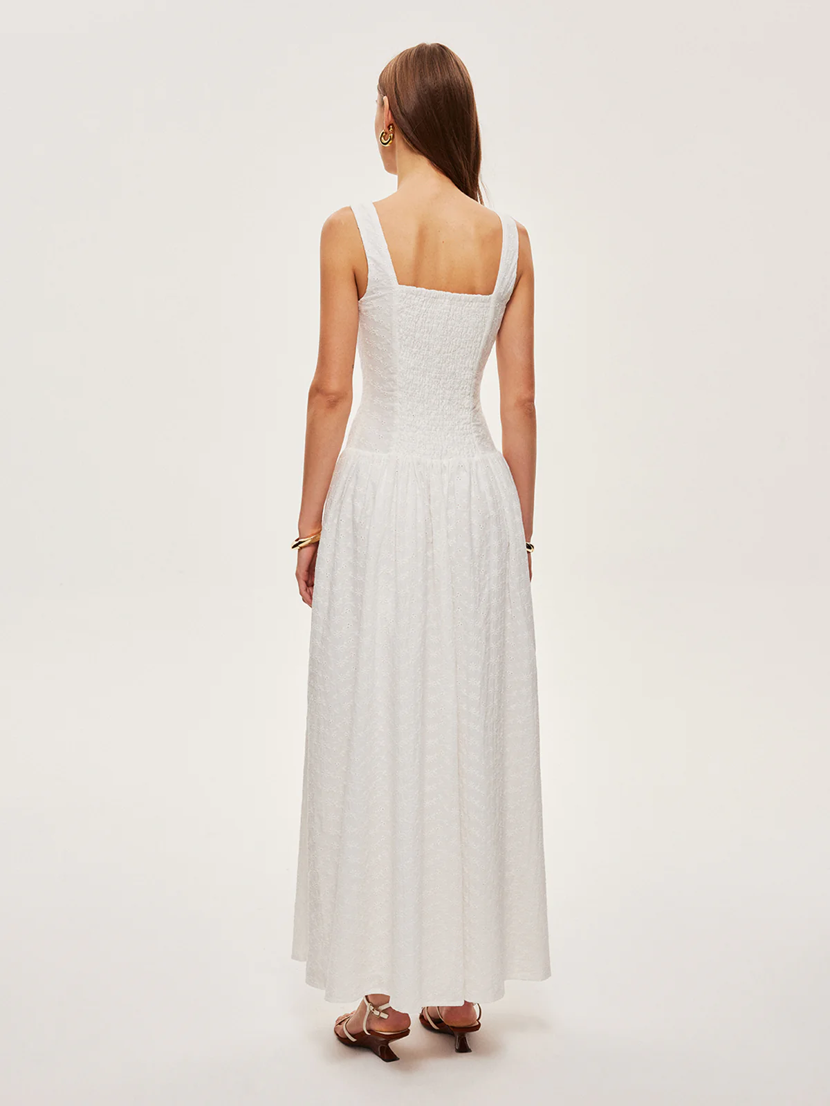 Button-Front Cotton Sleeveless Dress - Image 3