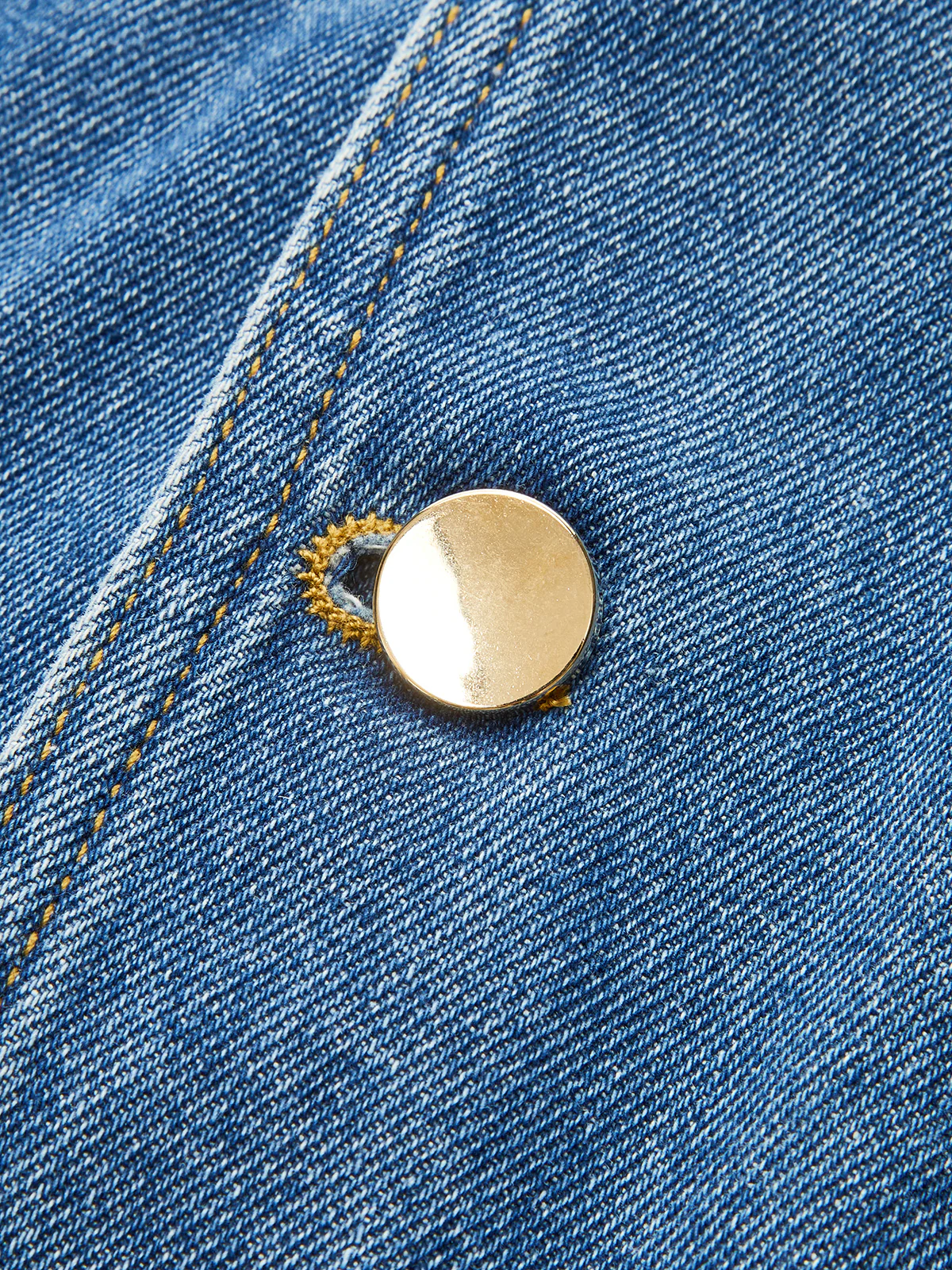 Button-Front Denim Vest - Image 2