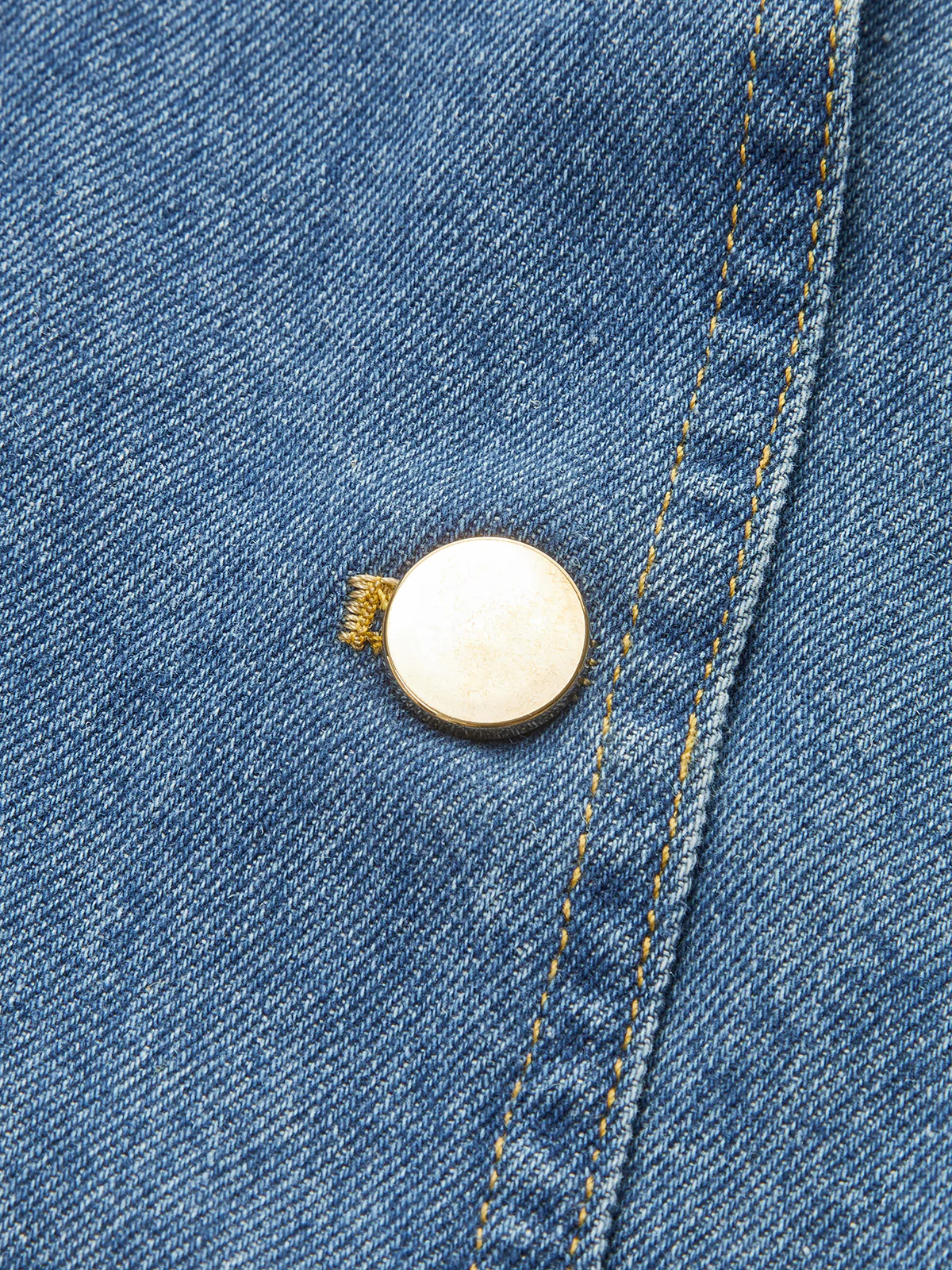 Button-Front Denim Vest - Image 4