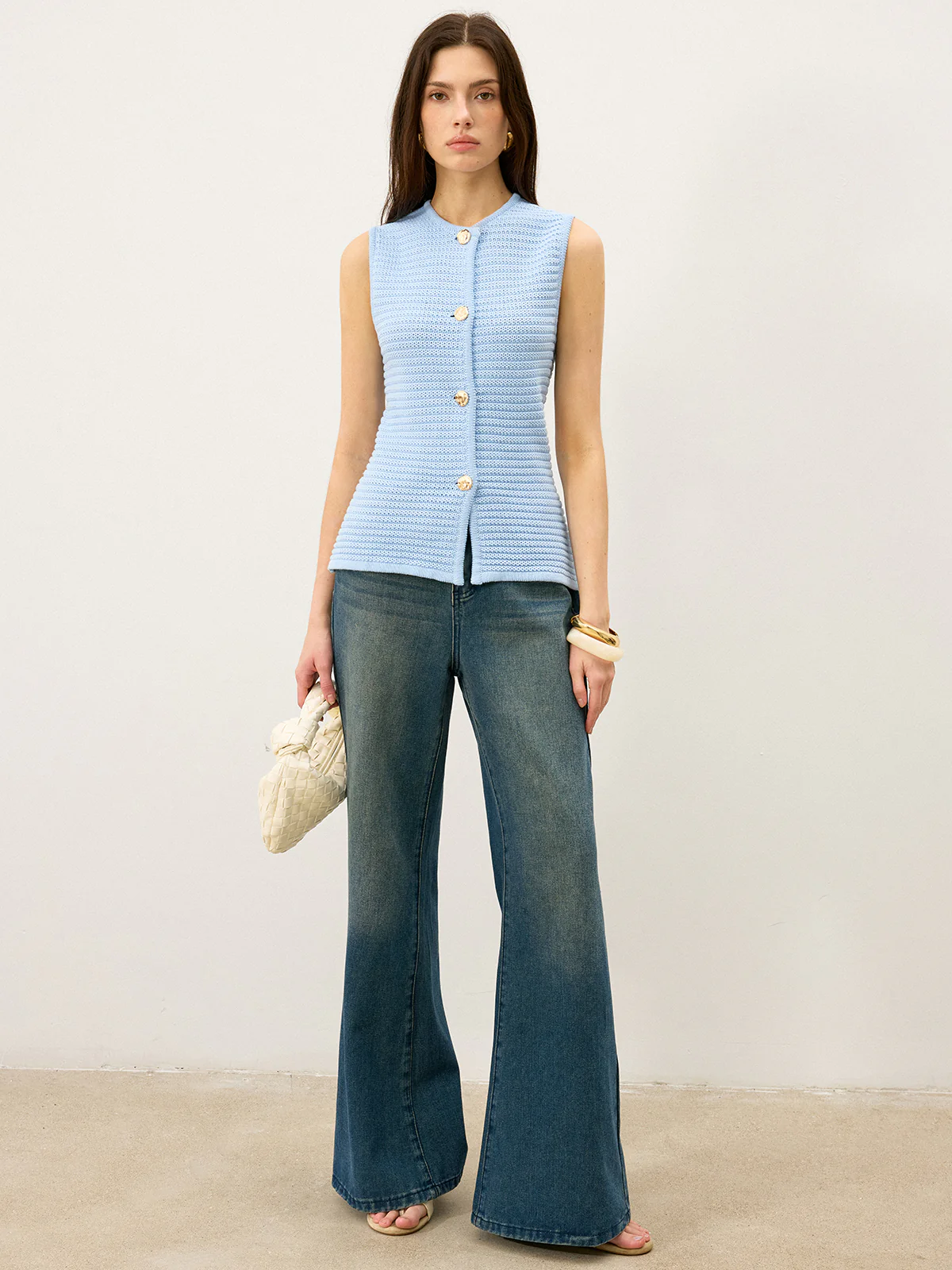 Button-Front Knit Vest - Image 5