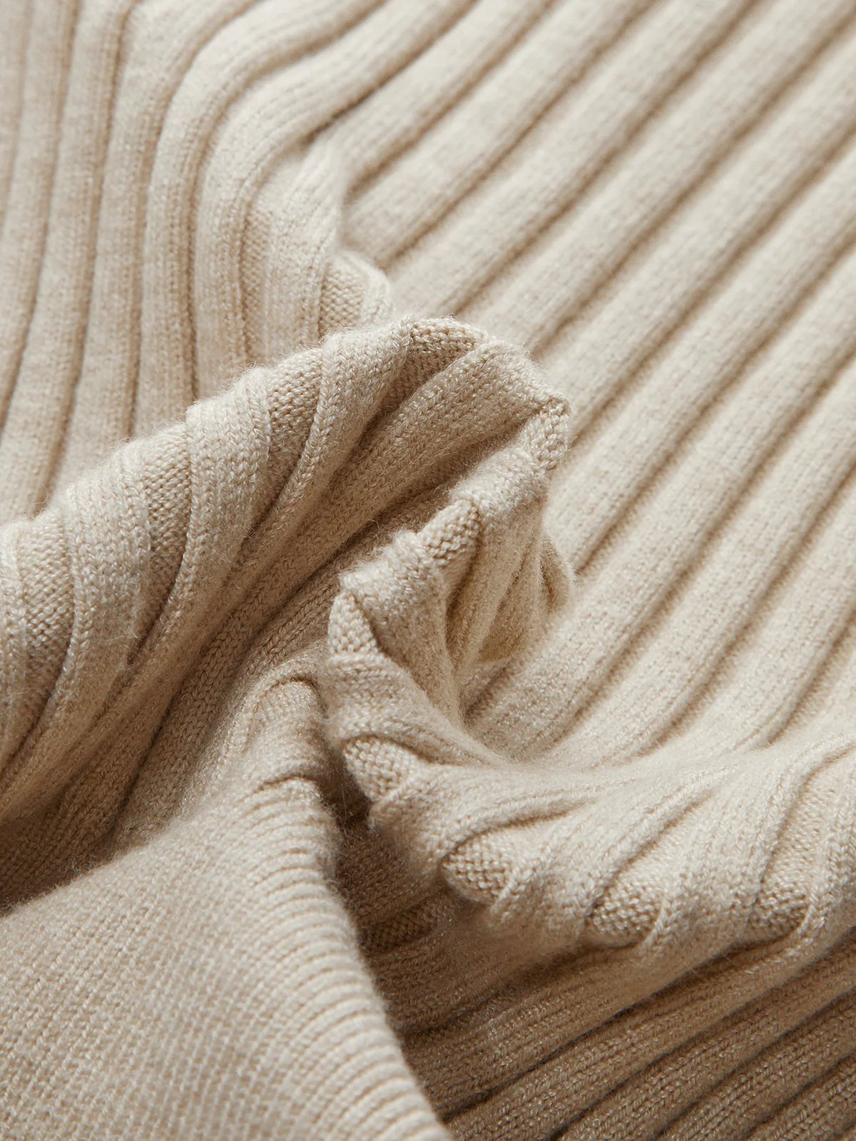 Button-Front Ribbed Knit Cardigan with Scarf - Image 3