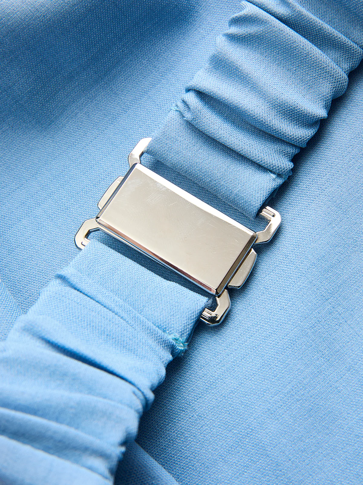Button-Front Shirt with Back Elastic Belt - Image 4