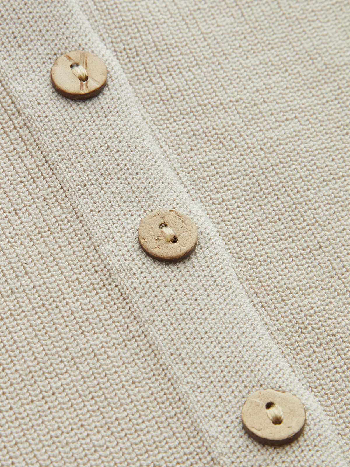 Button Front Short Sleeve Knit Cardigan - Image 5