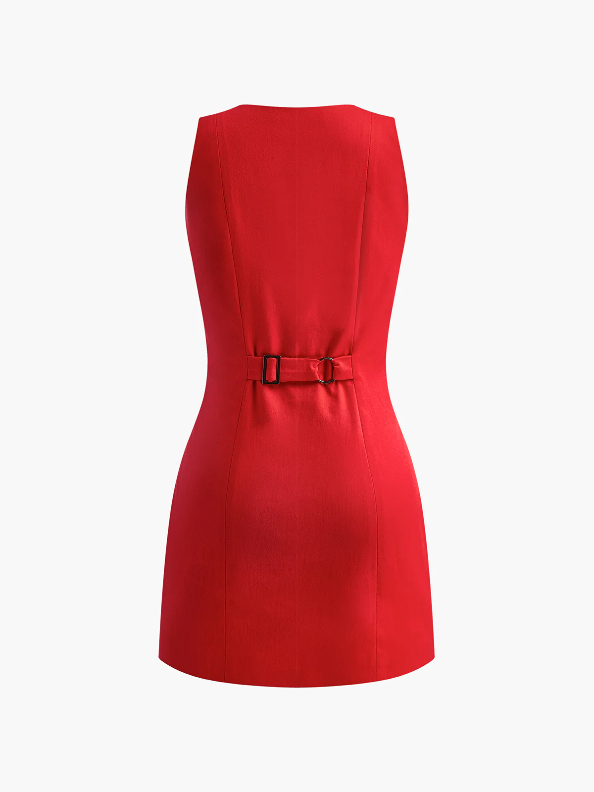 Button-Front Sleeveless Short Dress - Image 7