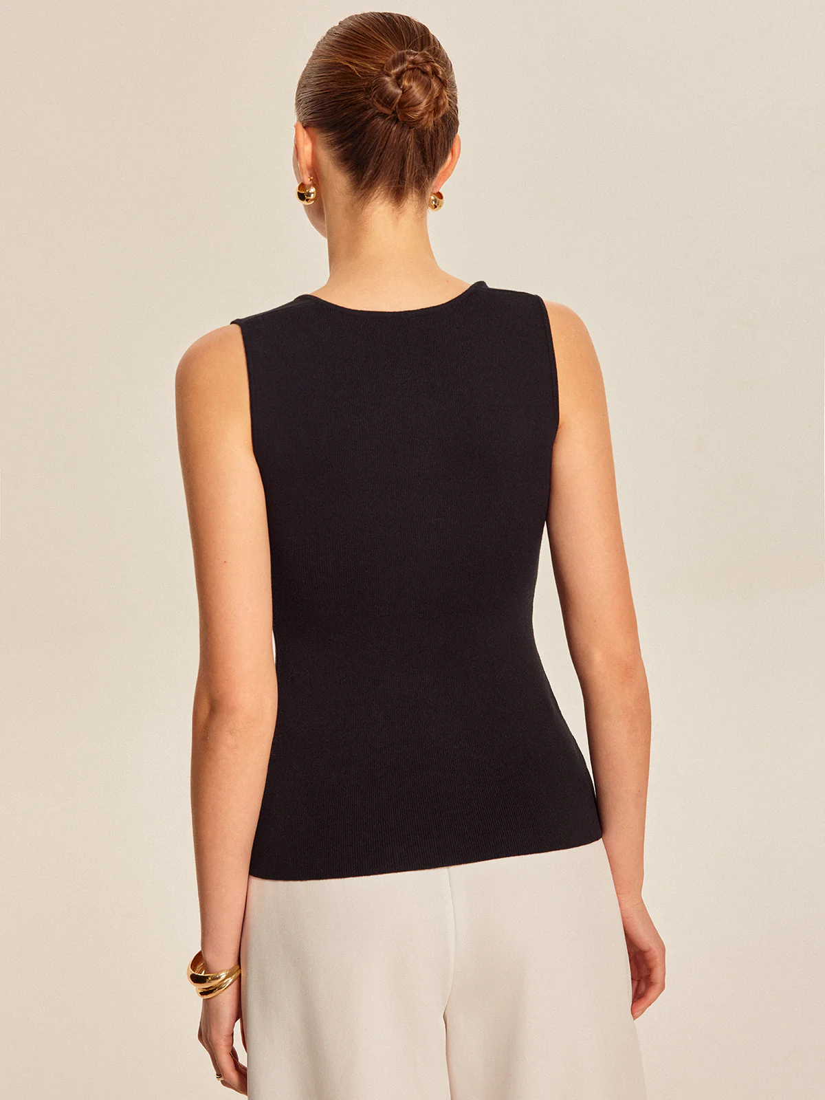 Button Front Square Neck Top - Image 6