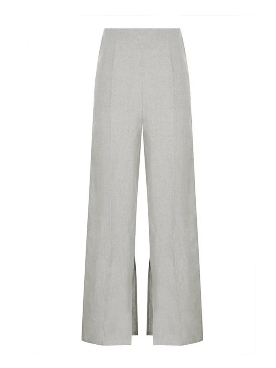 Button Split Sleeveless Pants Set - Image 5