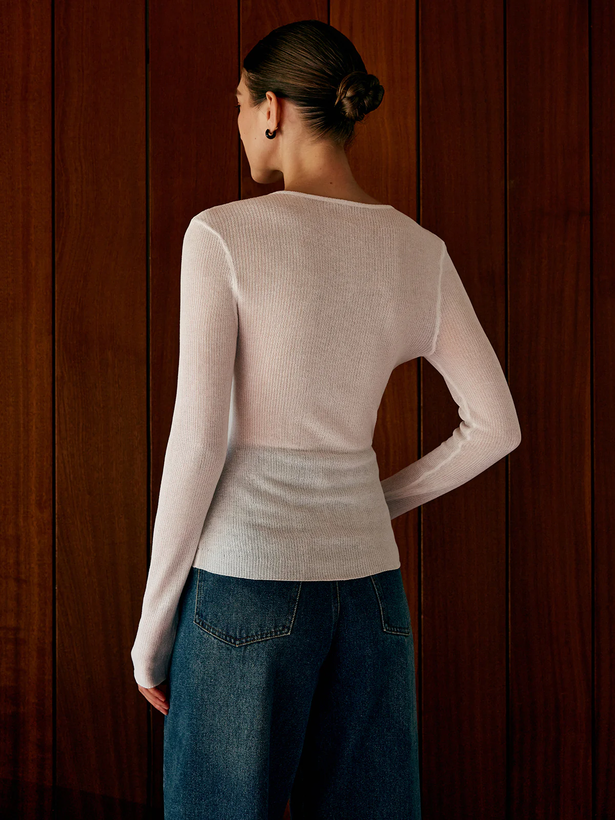 Button Thin Cozy Knit Top - Image 3