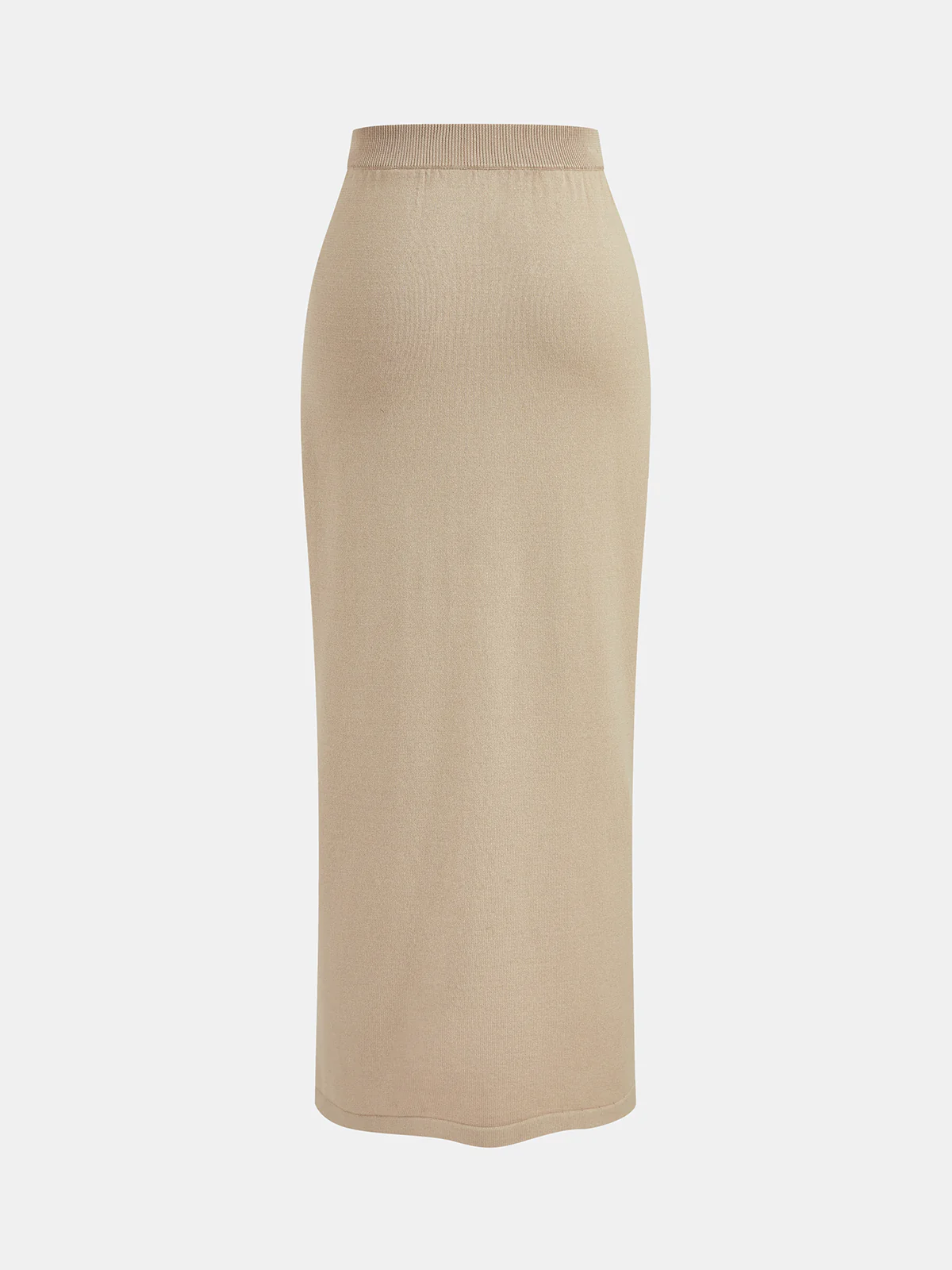 Buttoned Knit Vest & Ruched Midi Skirt Set - Image 6