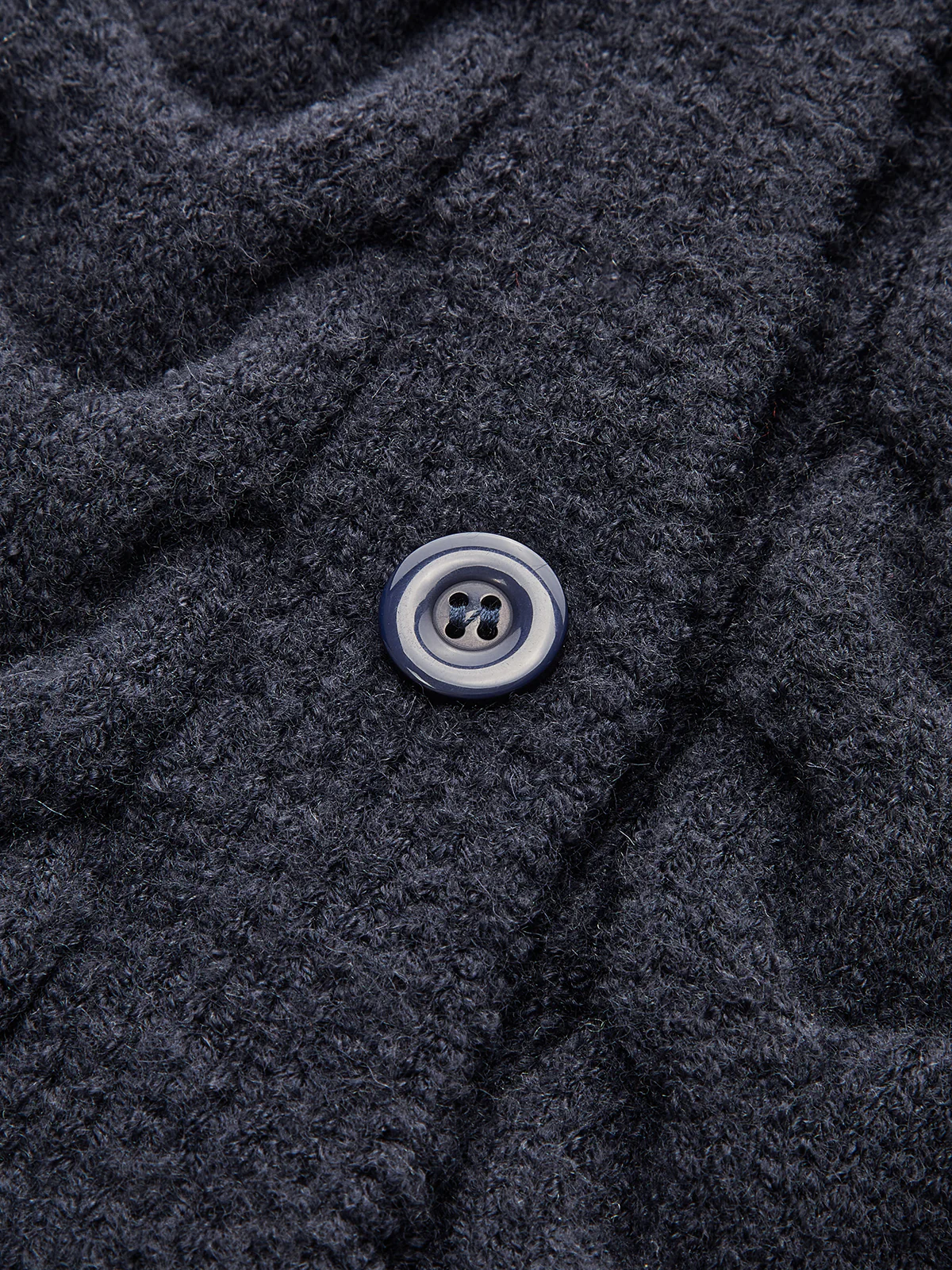 Cable Knit Balloon Sleeve Cardigan - Image 3