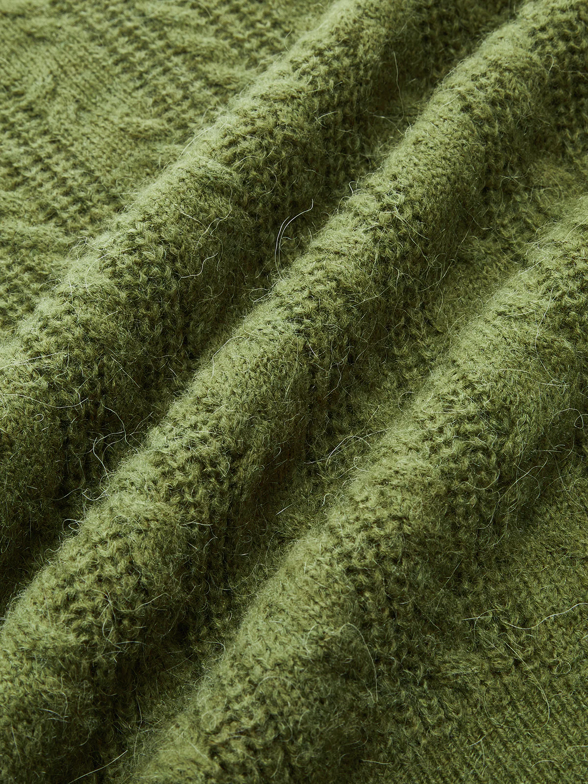 Cable-Knit Mock Neck Short-Sleeve Sweater Top - Image 4