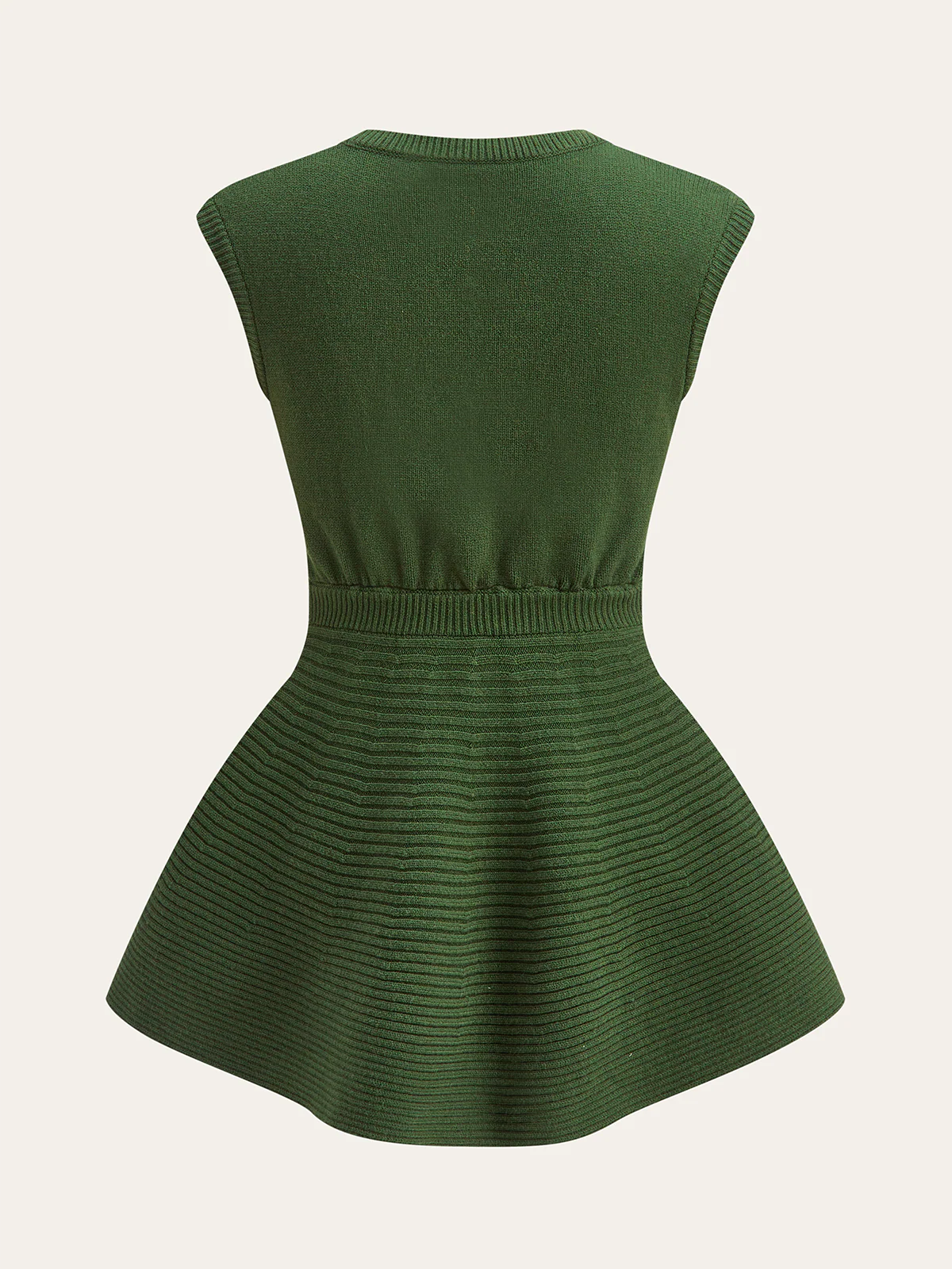 Cable Knit Peplum Sweater Vest - Image 2