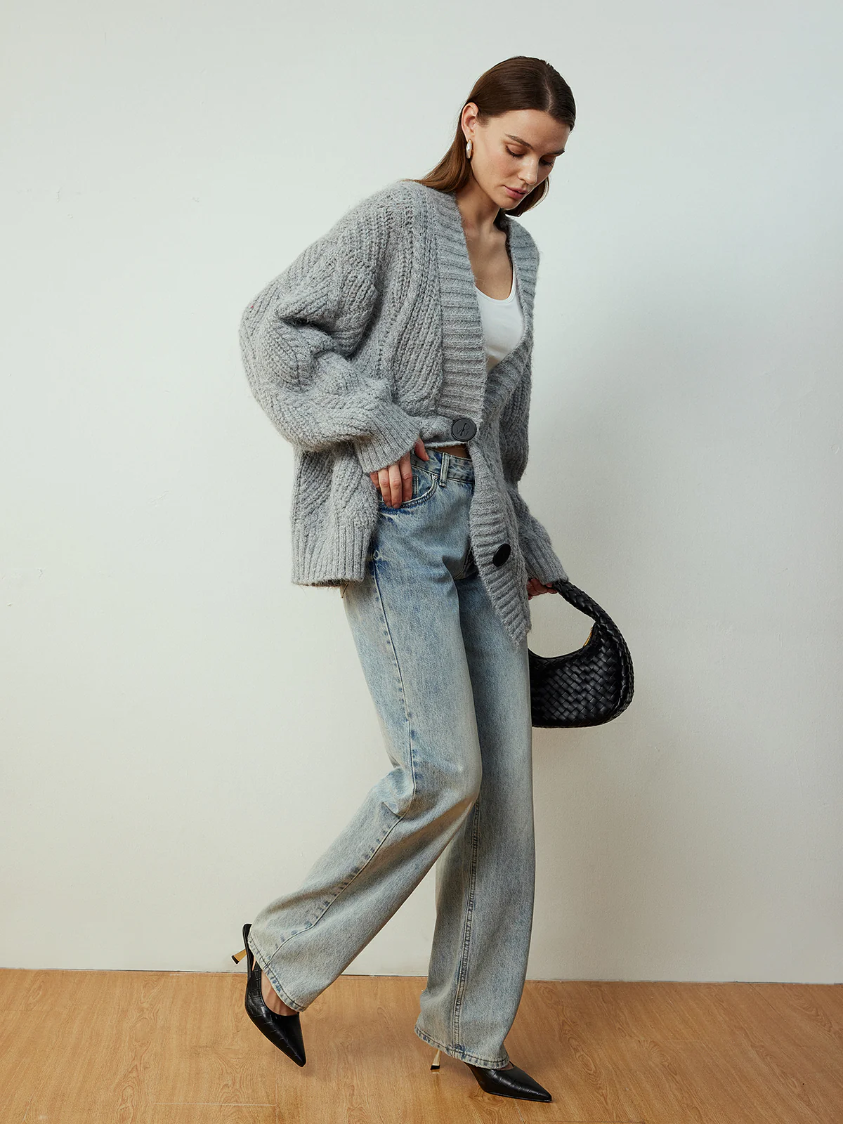 Cable-Knit Button Cardigan - Image 2