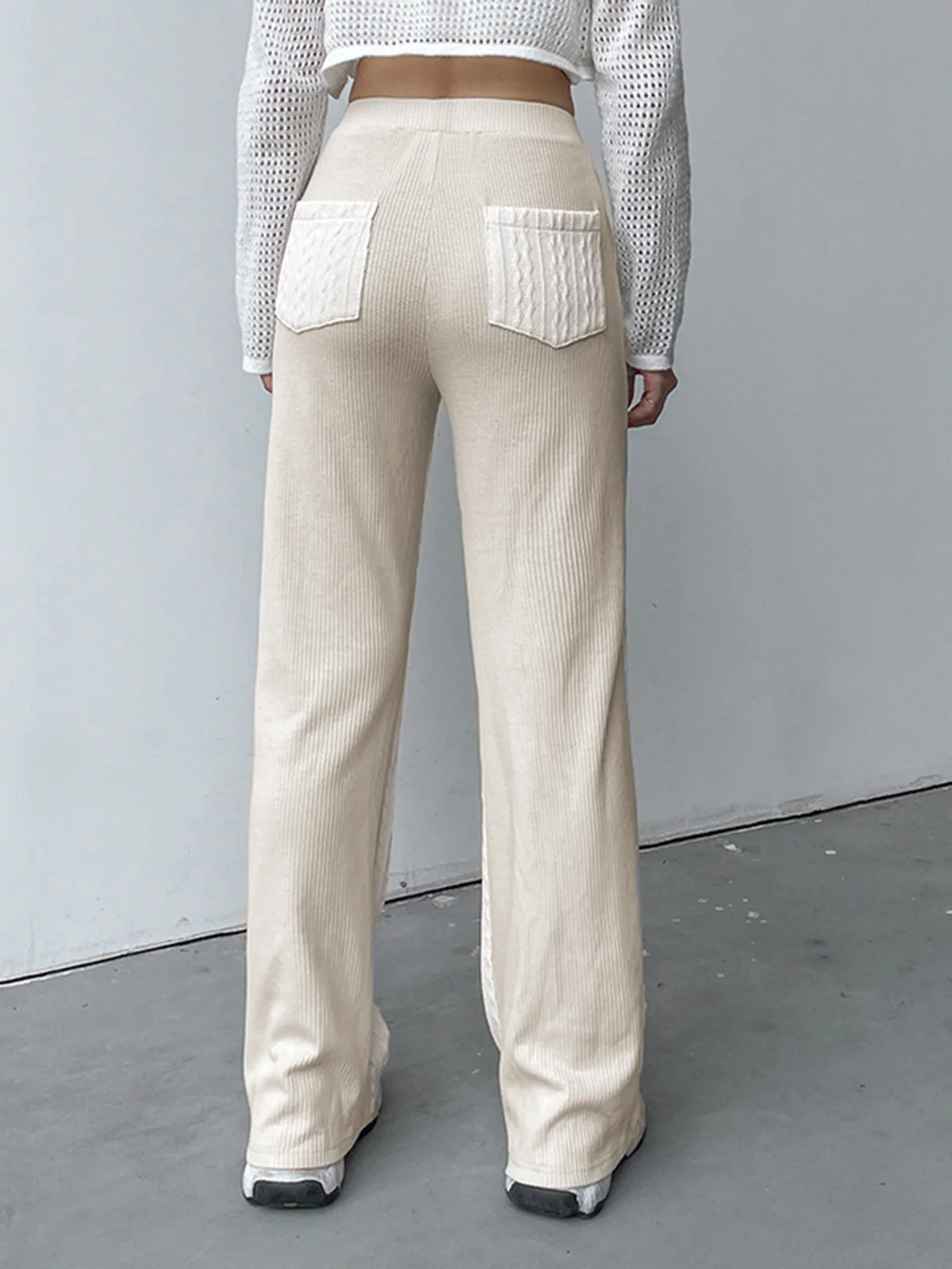 Cable Knit Wide Leg Pants - Image 5