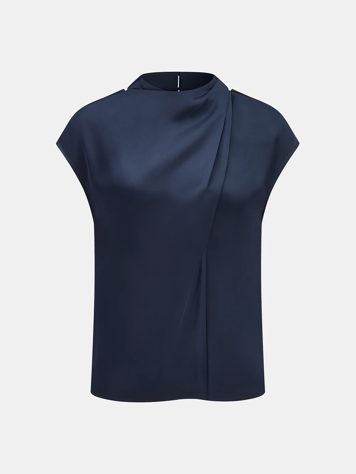 Cap Sleeve Backless Satin Top