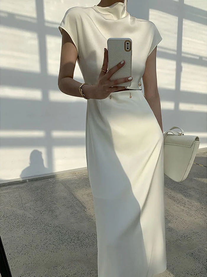 Cap Sleeve Cutout Midi Dress - Image 4