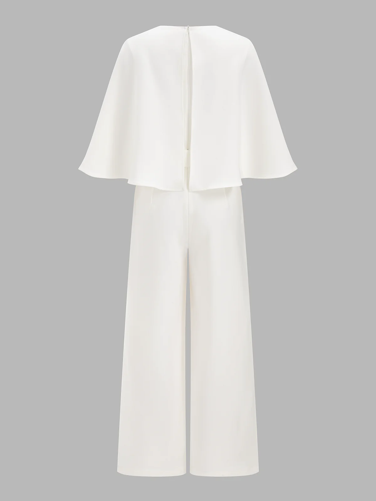 Cape-Sleeve Belted Wide-Leg Jumpsuit - Image 3