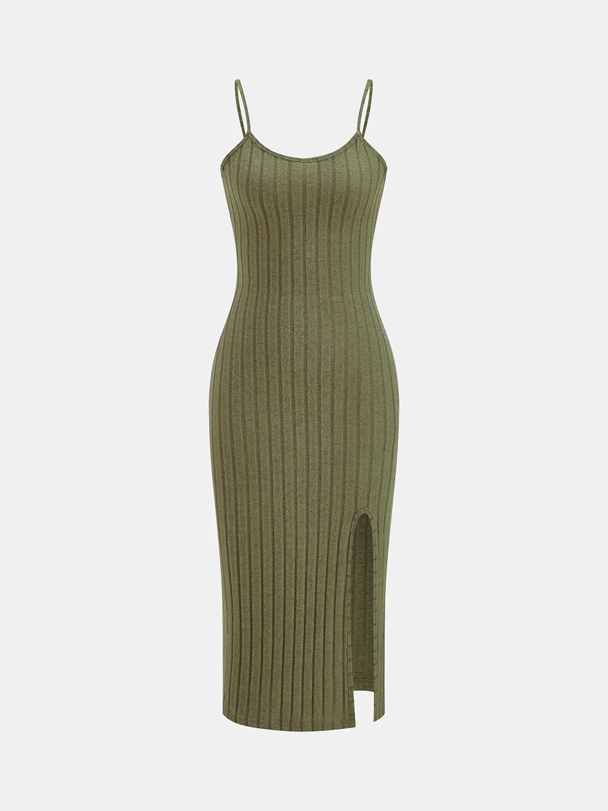 Cardigan & Slit Cami Midi Dress Two-Piece Set - Image 3