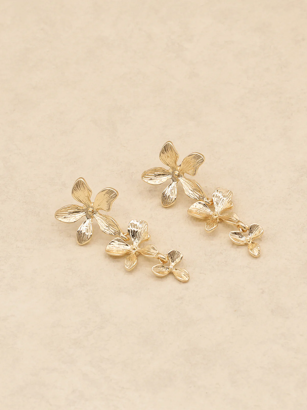 Cascading Flower Dangle Earrings - Image 2