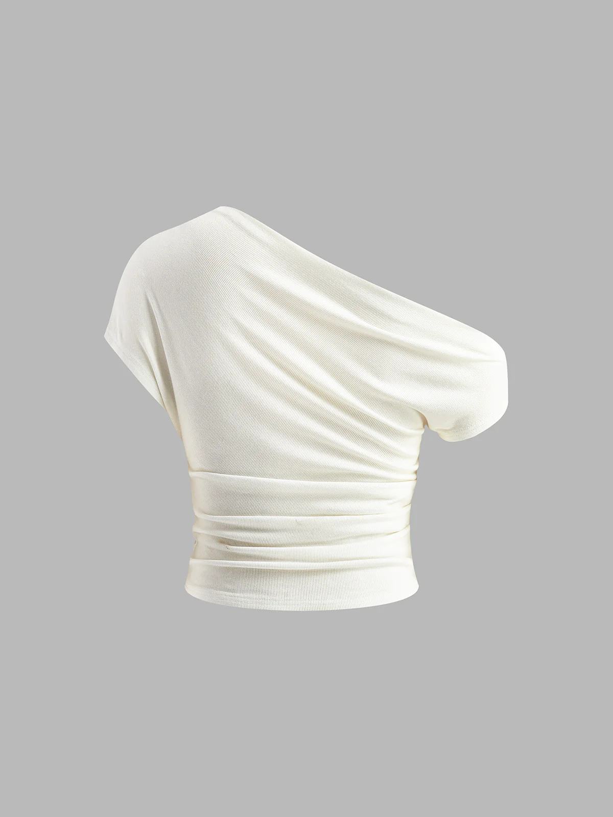 Casual Asymmetrical Neck T-Shirt - Image 6
